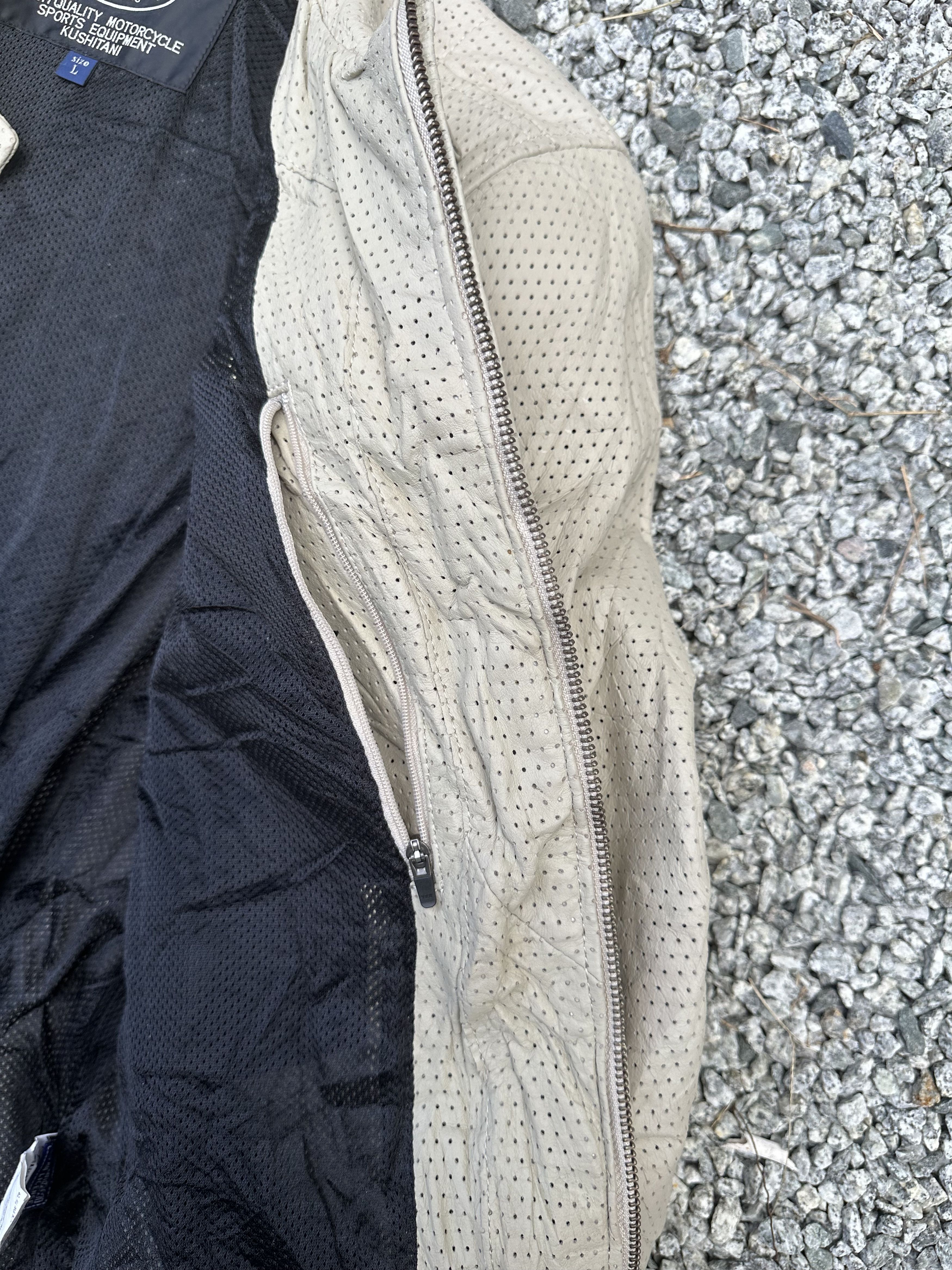 Dainese Vintage Kushitani Hamamatsu Leather Jacket Racing Padded Size US L / EU 52-54 / 3 - 7 Thumbnail
