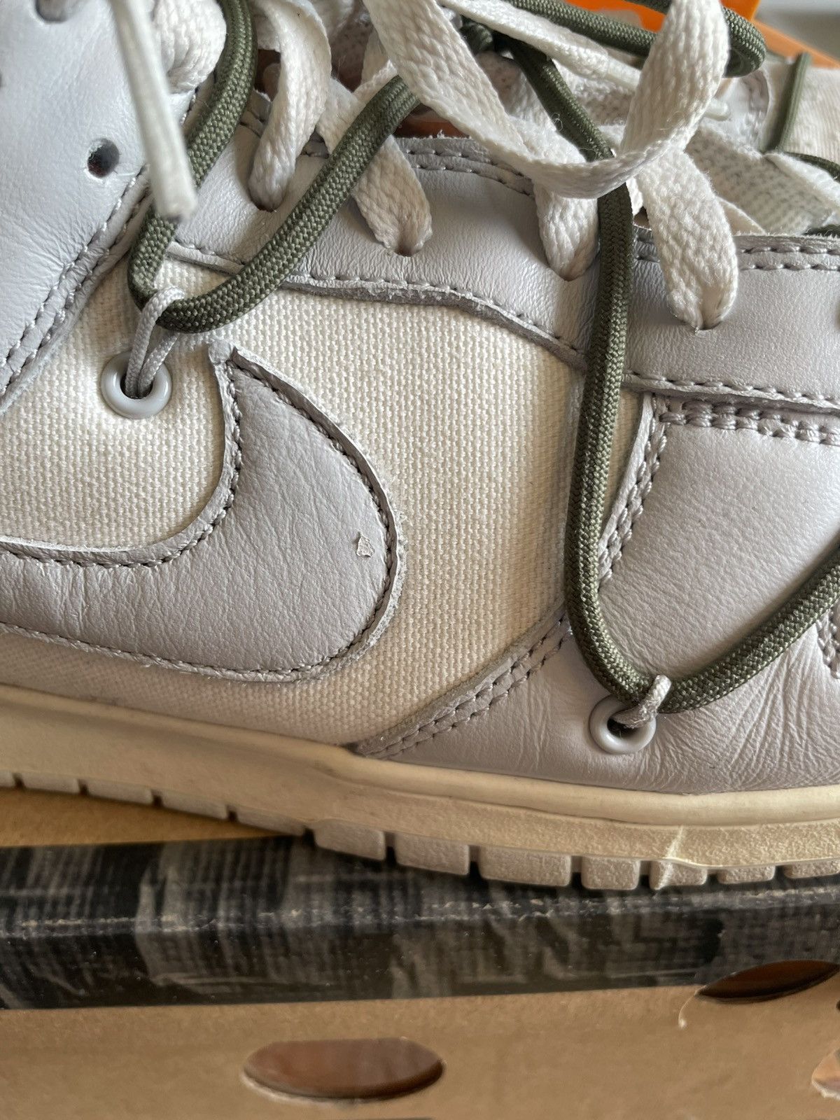 Nike × Off-White 100% Original Nike x Off-White Dunk Low Lot 22 of 50 Virgil Size US 12 / EU 45 - 11 Thumbnail