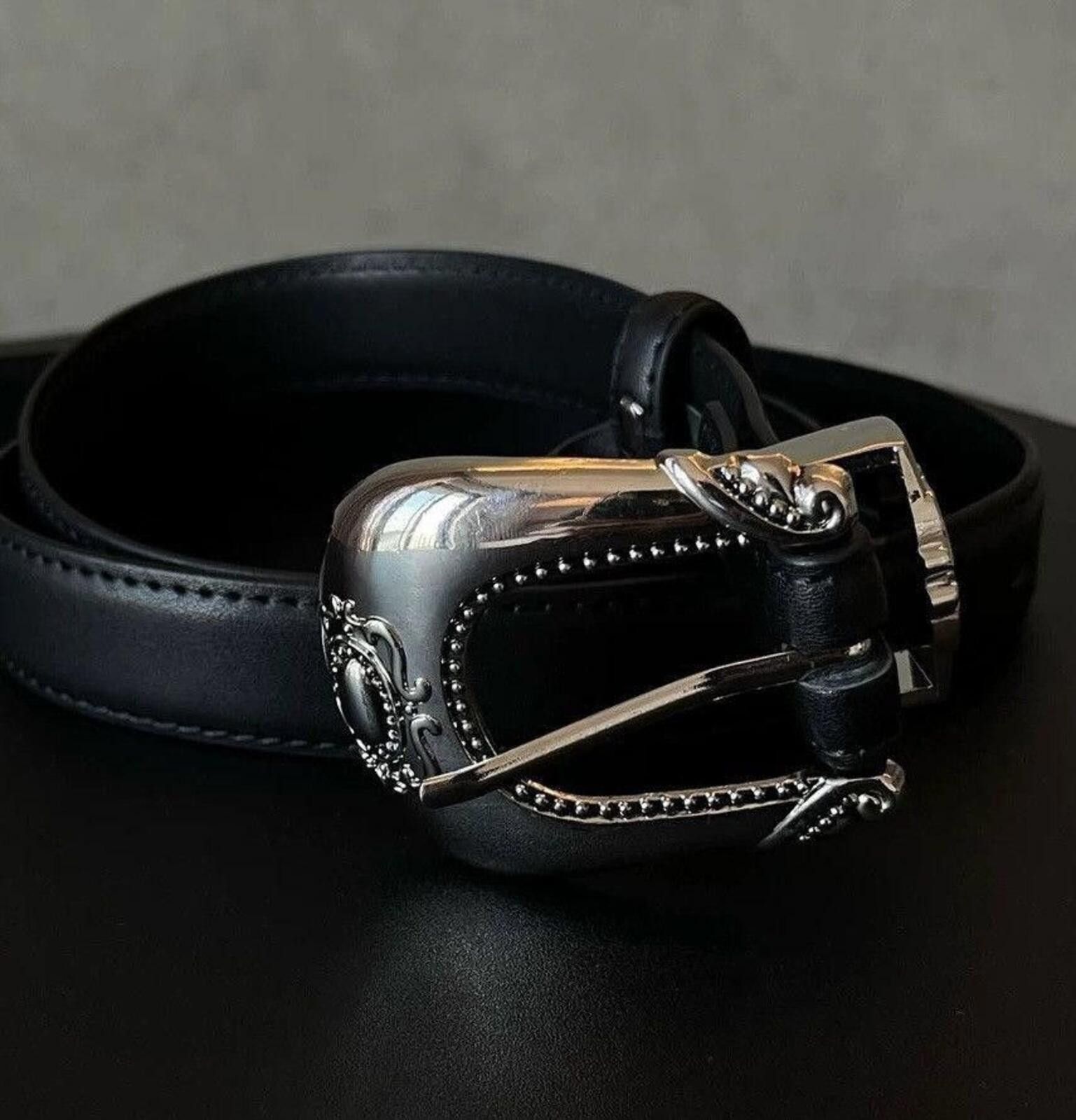 Jewelry Outdoor retro fashion carved buckle belt Size ONE SIZE - 1 Thumbnail