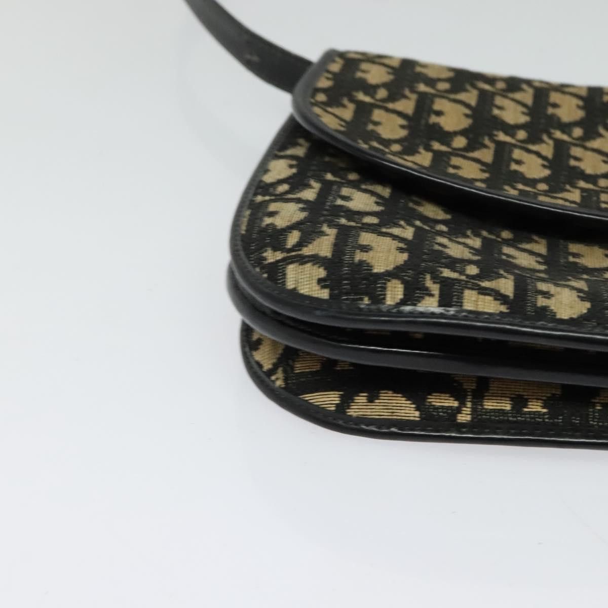 Dior DIOR Trotter Canvas Shoulder Bag Navy Gold Size ONE SIZE - 14 Thumbnail