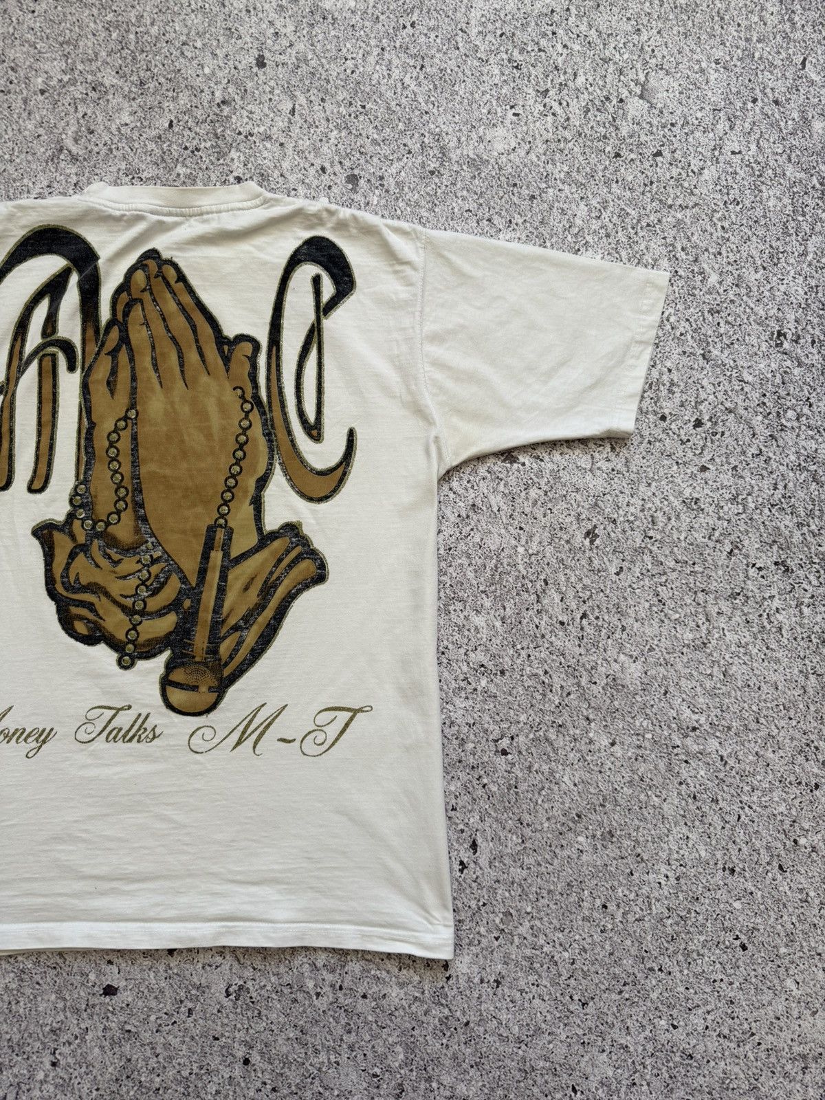 Affliction × Rap Tees × Vintage Vintage 90ʼs Money Talk 2Pac Hip Hop Rap T-Shirt Y2K Hype Size US XL / EU 56 / 4 - 8 Thumbnail