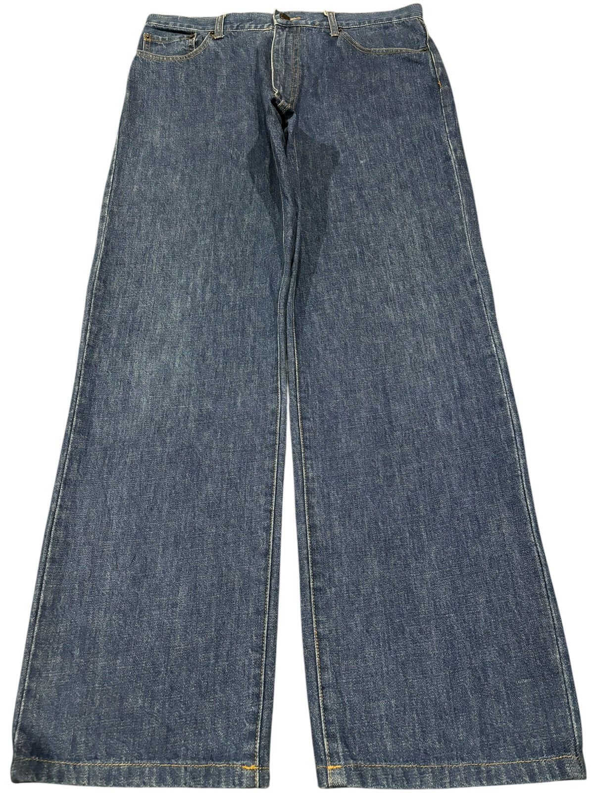 Hanes × If Six Was Nine × Vintage 90s Vintage Hanes Baggy Wide Leg Jeans Size US 33 - 1 Thumbnail