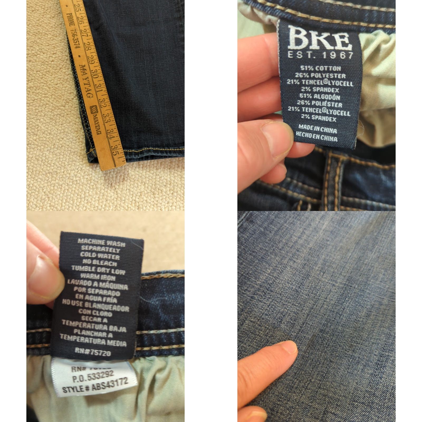 BKE Buckle BKE Tyler Bootcut Jeans Men's 42 Medium Wash Stretch Denim Western Style Size US 42 / EU 58 - 9 Thumbnail