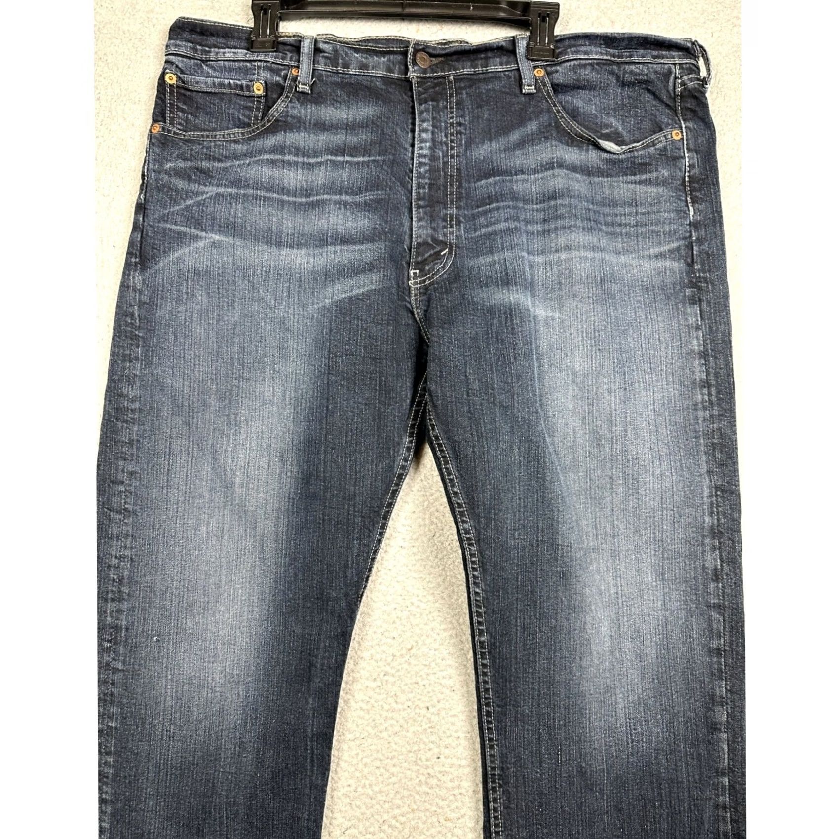 Levi's Levi's 505 Jeans Mens 40X27 Blue Regular Fit Straight 5 Pocket Stretch Casual EUC Size US 40 / EU 56 - 3 Thumbnail