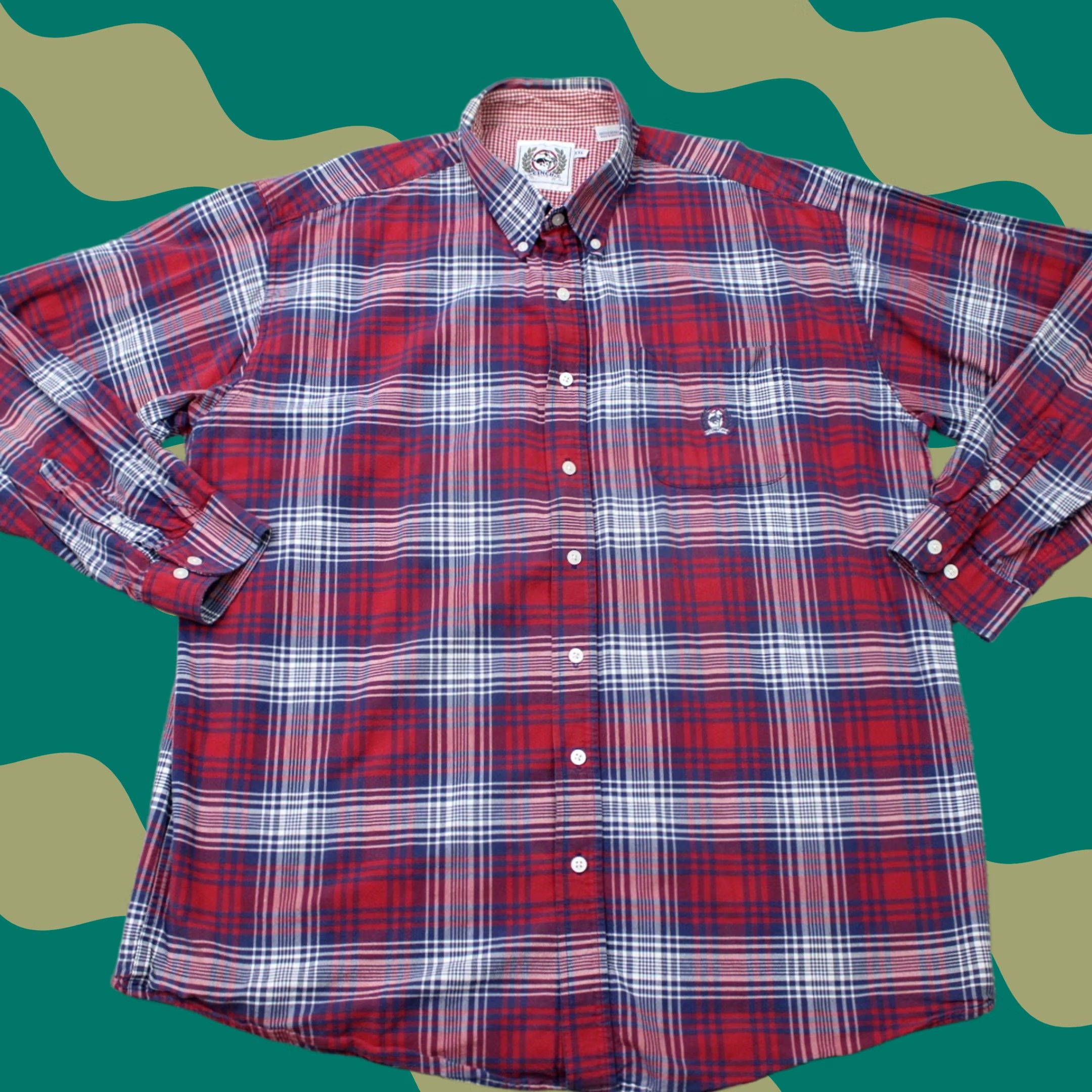 Vintage Cinch Shirt Mens 2XL Red/Blue Plaid Button-Up Western Cotton L/S Casual Shirt Mens 2XL XXL Red Blue Plaid Cinch Western Shirt Size US XXL / EU 58 / 5 - 1 Thumbnail
