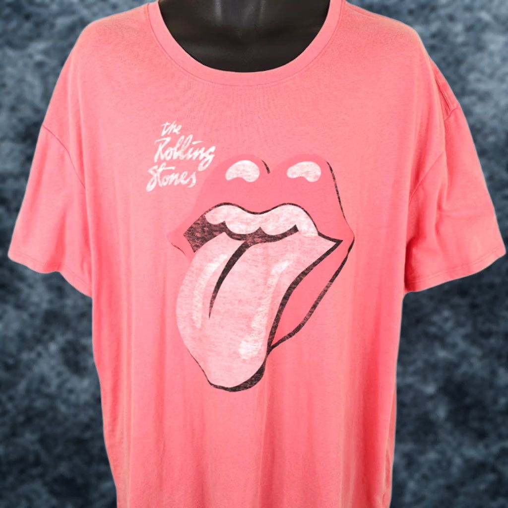 Pinko VINTAGE The Rolling Stones T Shirt Womens 3XL Pink Retro Rock And Roll Band Tee Size XXL / US 16-18 / IT 52-54 - 1 Thumbnail