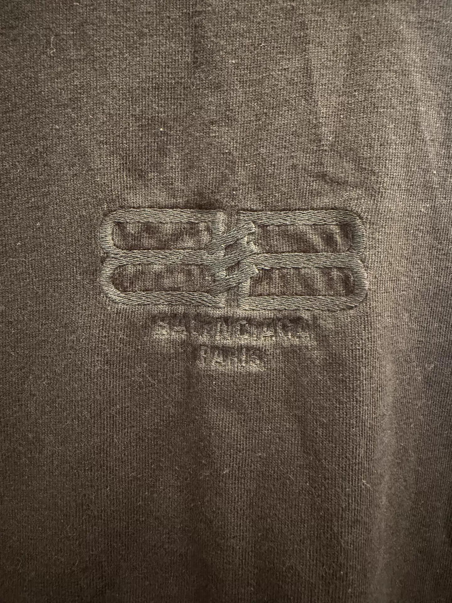 Balenciaga Balenciaga Solid Logo Embroidered Oversized Tee Men's XS Size US XS / EU 42 / 0 - 2 Thumbnail