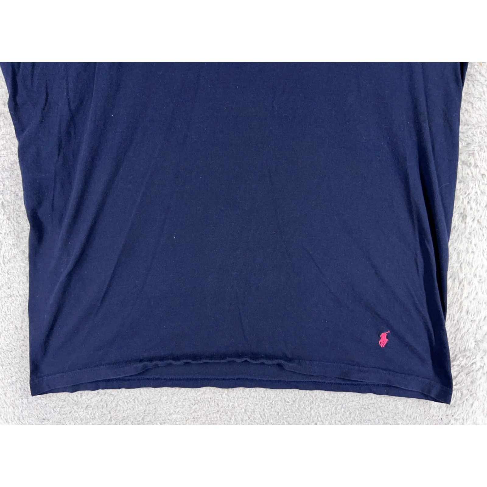 Ralph Lauren VINTAGE Polo Ralph Lauren Shirt Mens Large Blue 100% Cotton Pony V-Neck Short Sleeve - Mens L Blue Polo Shirt Sports Classic 90s Size US L / EU 52-54 / 3 - 5 Thumbnail
