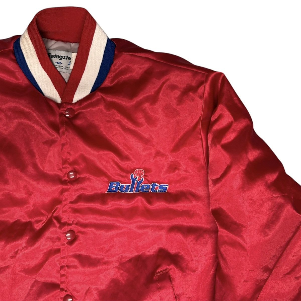 Swingster Vintage 80s 90s Washington BULLETS Varsity Jacket - NBA Size US M / EU 48-50 / 2 - 2 Thumbnail