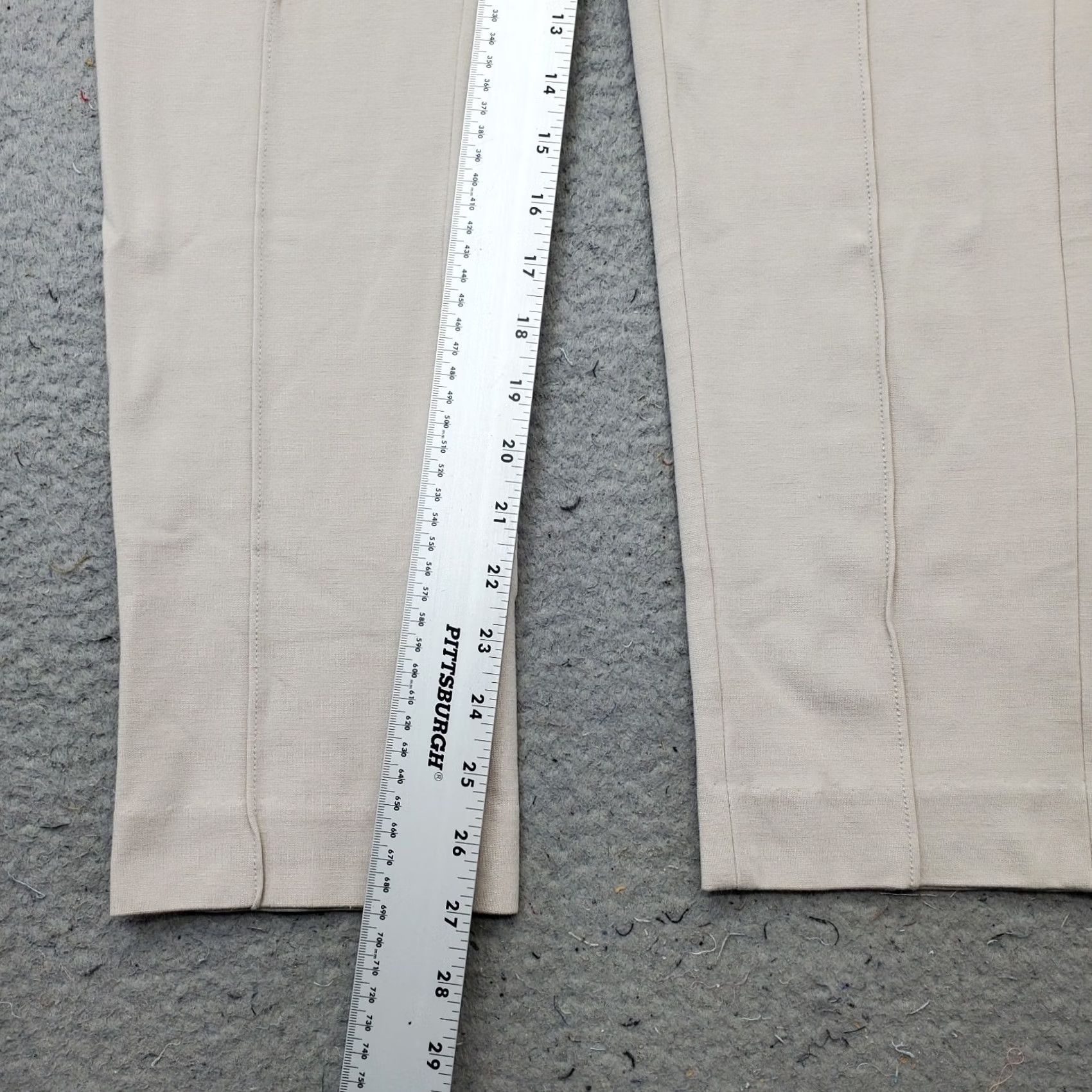 Soft Surroundings Soft Surroundings Pants Women's M Ponte Tan Stretch Seamed Front Waistband Brown Inseam 27" Flat Front Casual Womens Size M Size 32" / US 10 / IT 46 - 4 Thumbnail
