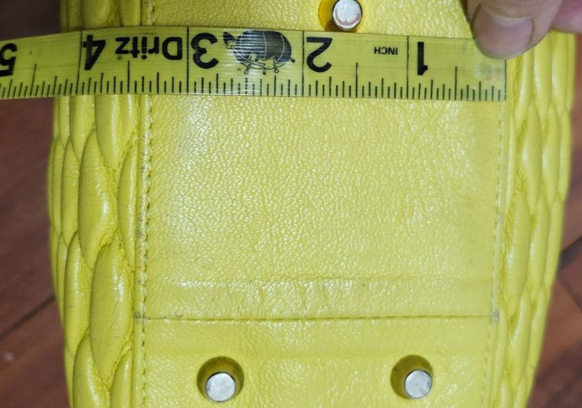 Other Paolo Masi Italy Woven Leather Tote Bag Yellow Leather Size ONE SIZE - 16 Thumbnail