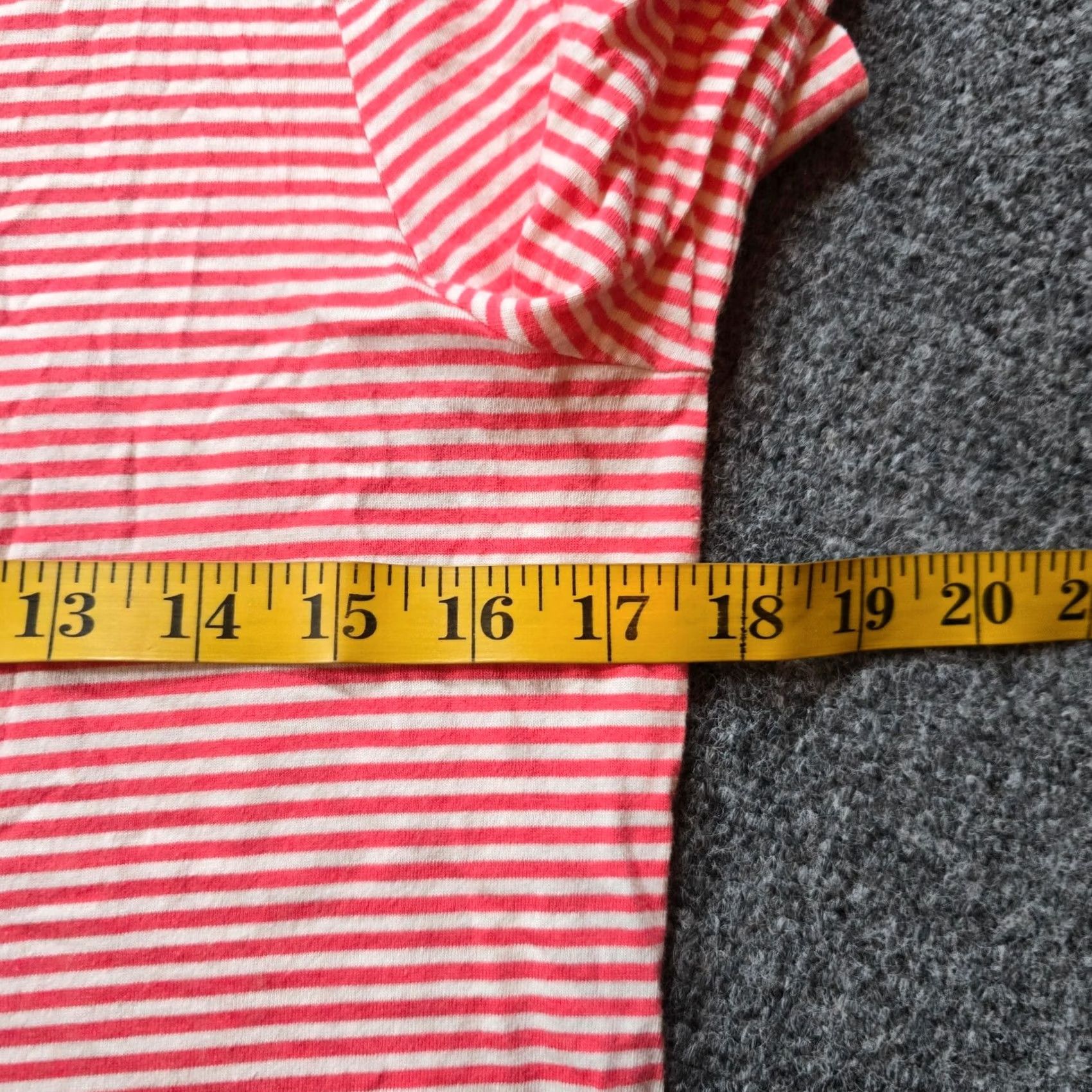 Vineyard Vines Vineyard Vines Top Womens Size Small Orange Pink Striped Boat Neck Pima Casual Shirt Size S / US 4 / IT 40 - 6 Thumbnail