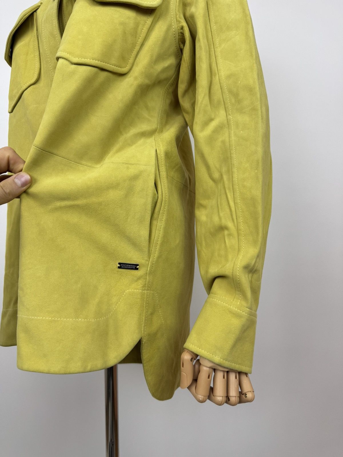 Scotch & Soda Scotch Soda Suede Overshirt Yellow Leather Jacket Womens Size S / US 4 / IT 40 - 8 Thumbnail