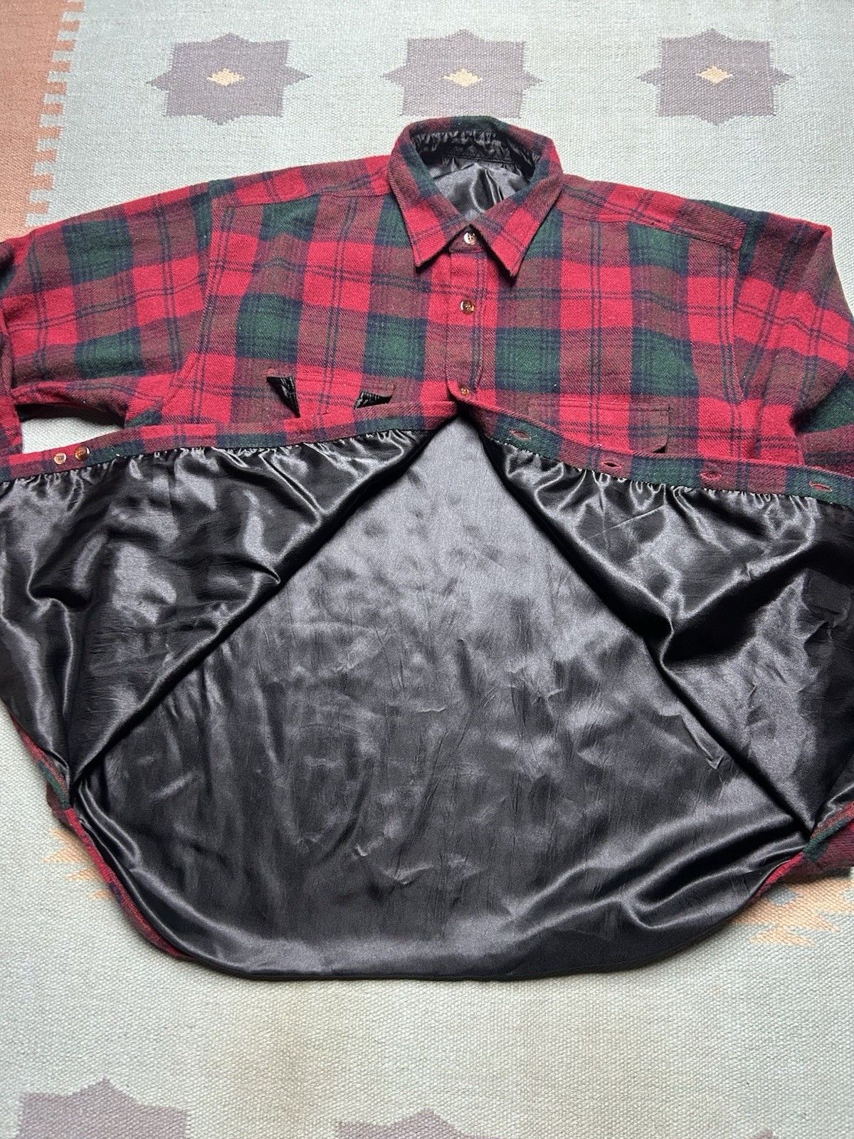 Vintage Vintage button shirt wool blend plaid tartan board shirt XXL Size US XXL / EU 58 / 5 - 5 Thumbnail