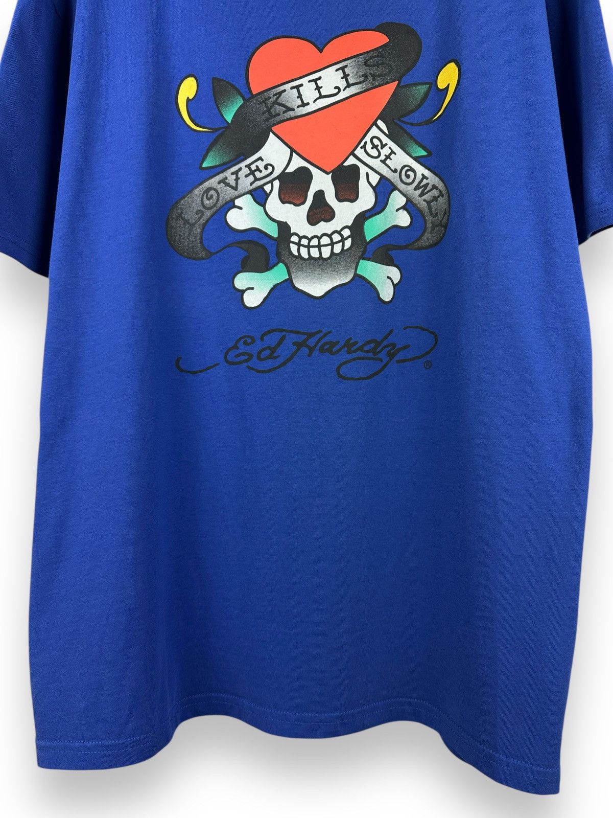 Ed Hardy Vintage Y2K Ed Hardy Skull Logo T-Shirt Size US XL / EU 56 / 4 - 4 Thumbnail