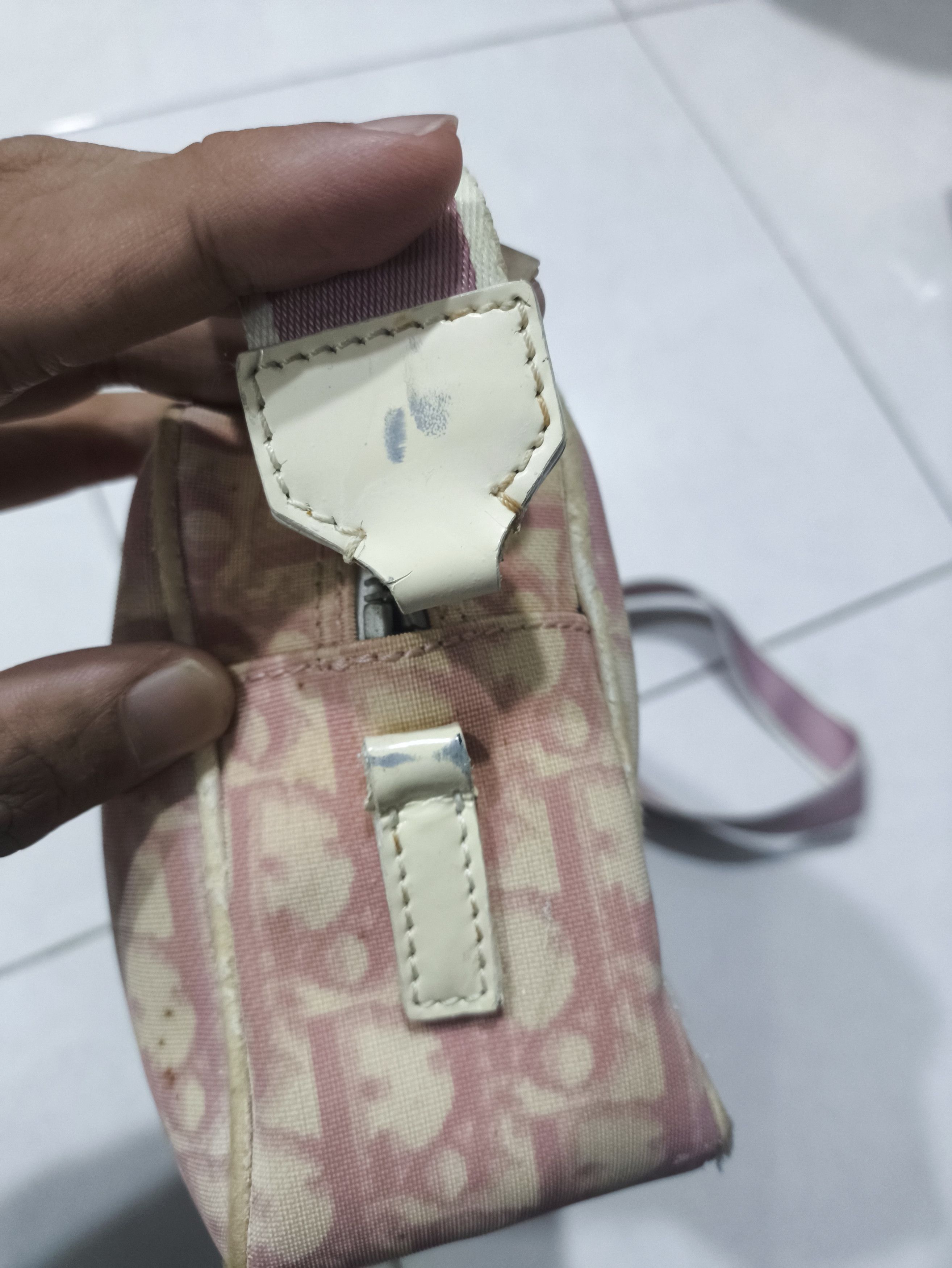 Dior Christian Dior Galliano Monogram Baguette Crossbody Bag Pink Size ONE SIZE - 12 Thumbnail