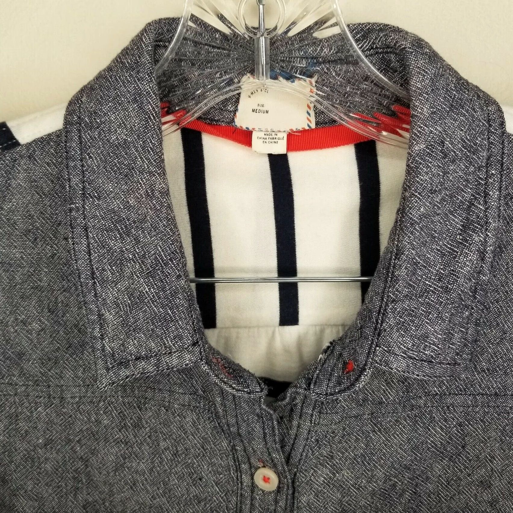 Vintage 9-H15 STCL Womens Shirt Dress Long Sleeve Button Up Size M Blue White Size M / US 6-8 / IT 42-44 - 4 Thumbnail
