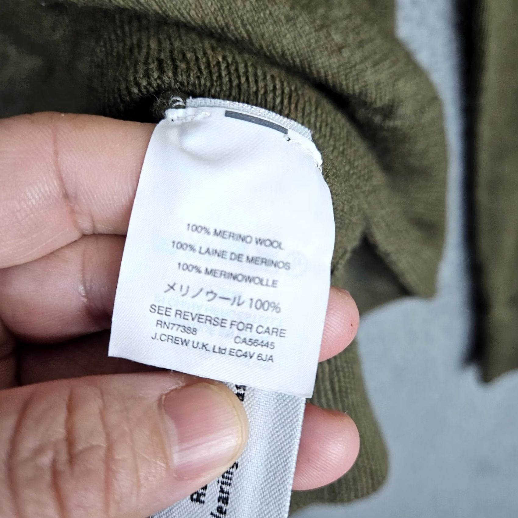 J.Crew J.CREW Merino Wool Slim Men Green 1/4 Zipper Long sleeve Sweater Size L Size US L / EU 52-54 / 3 - 3 Thumbnail