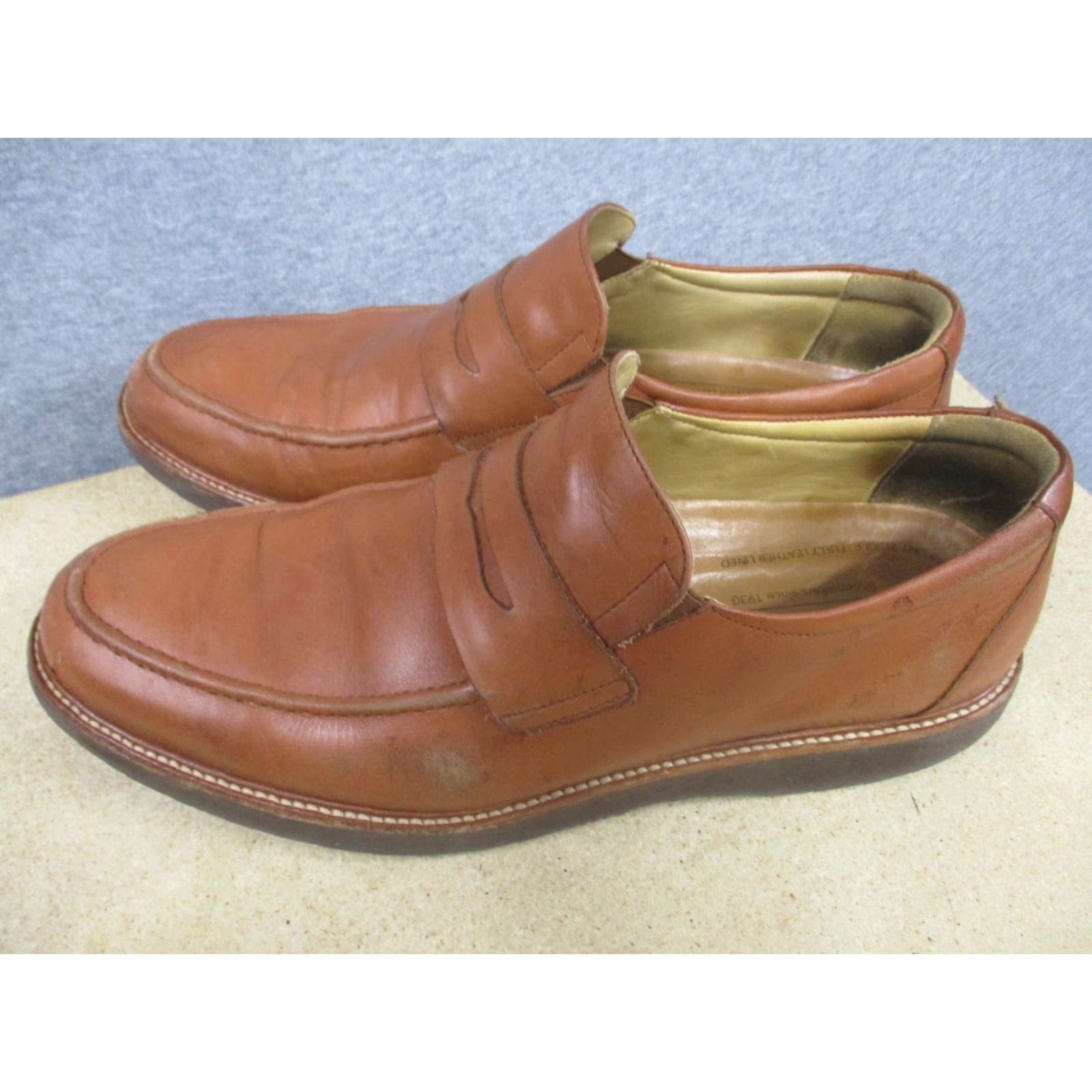 Penn VINTAGE Samuel Hubbard Men’s 11 Tailored Traveler Penny Loafer Brown Leather 1517 Size US 11 / EU 44 - 2 Thumbnail