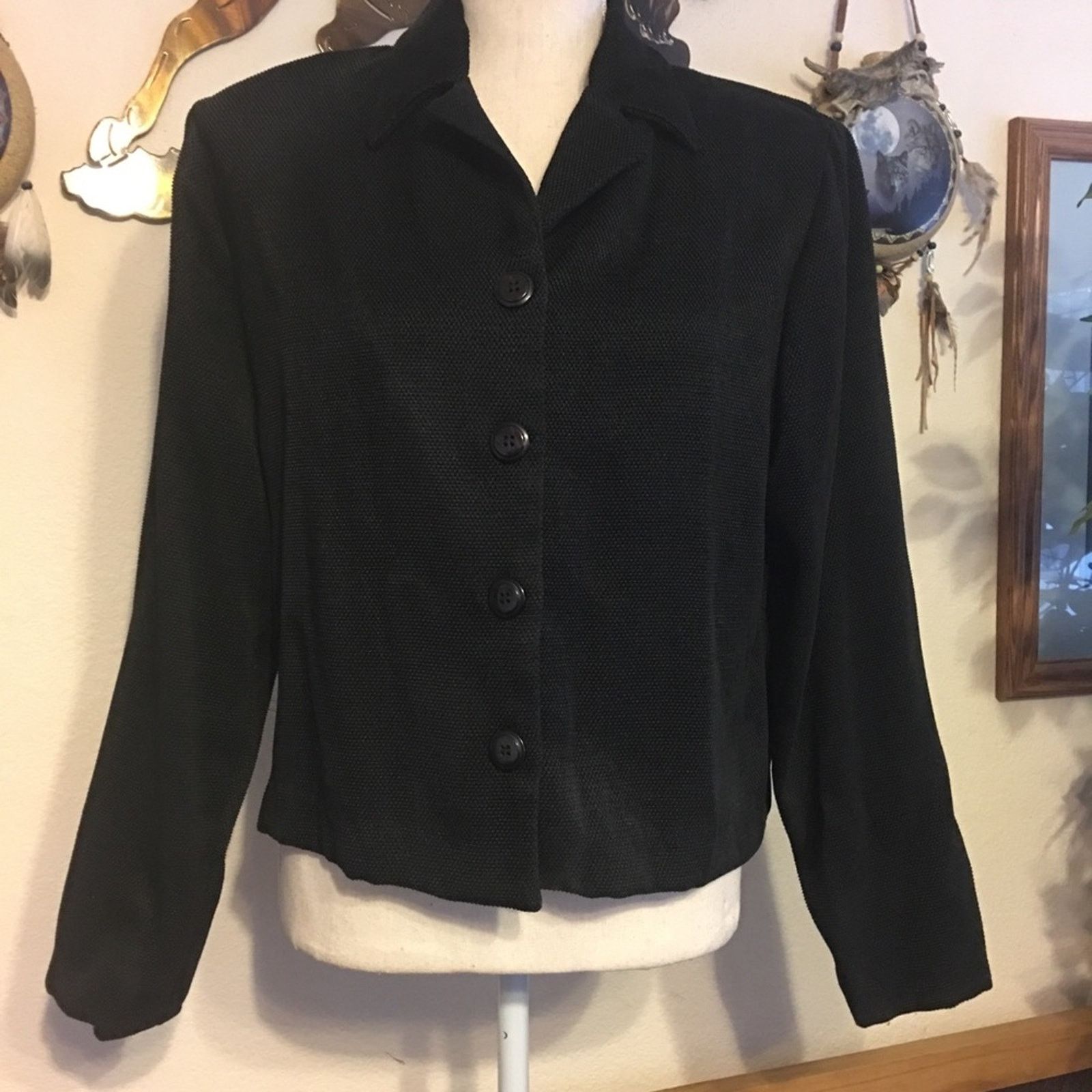 Other First Option black textured jacket M Size M / US 6-8 / IT 42-44 - 1 Thumbnail