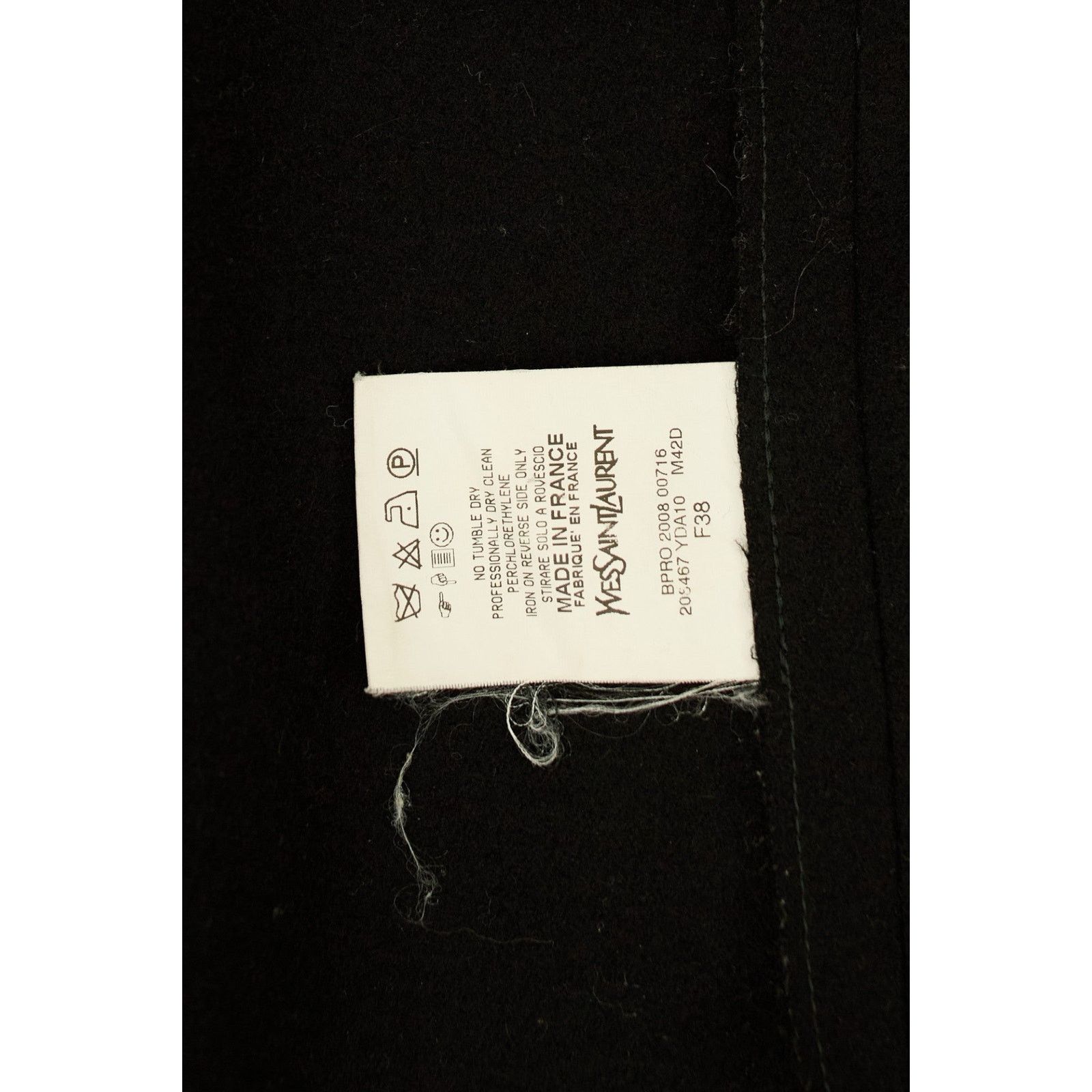 Yves Saint Laurent F/W 2008 Wool Coat Size XS / US 0-2 / IT 36-38 - 6 Thumbnail