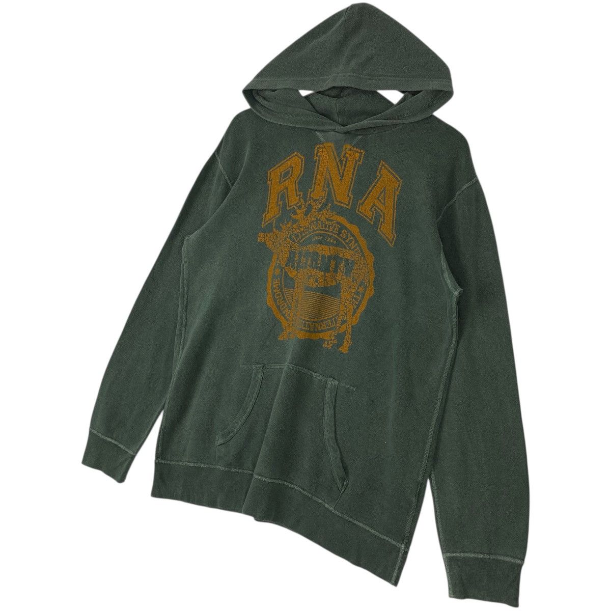 Other Vintage RNA Japan Stonewashed Hoodie Sweater Green Size US M / EU 48-50 / 2 - 2 Thumbnail