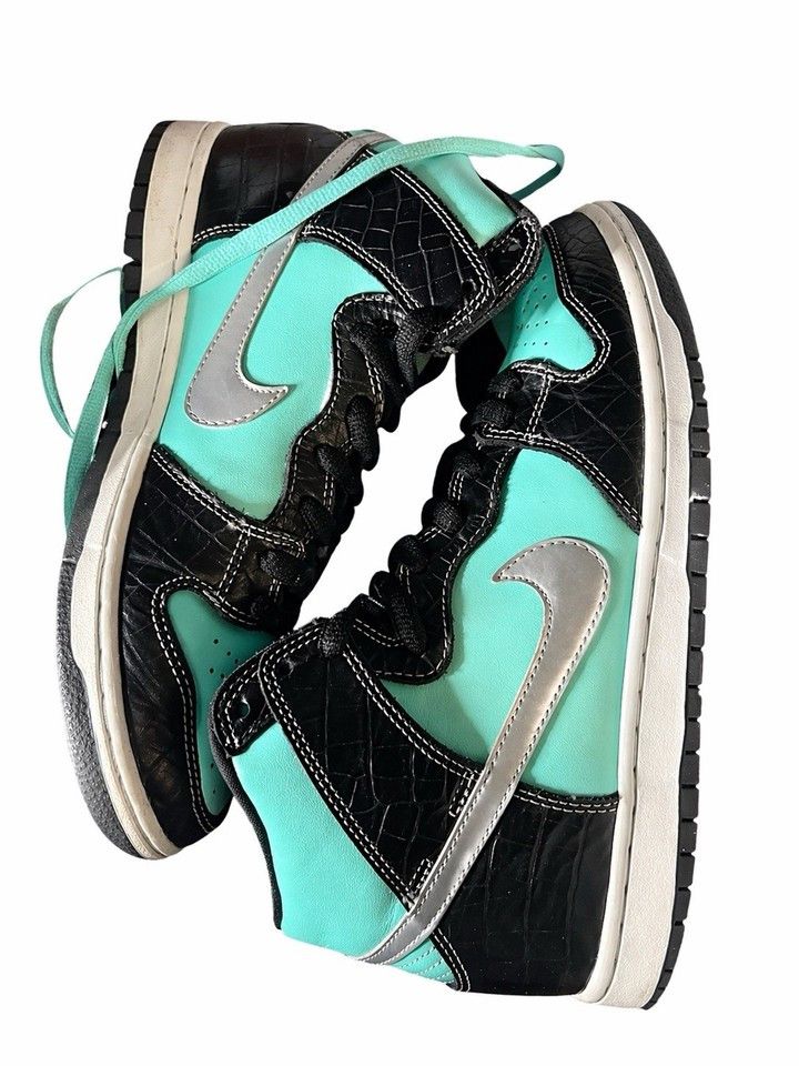 Nike SB Nike SB Dunk High Tiffany Croc Black Aqua 653599-400 SZ 9.5 Size US 9.5 / EU 42-43 - 2 Thumbnail