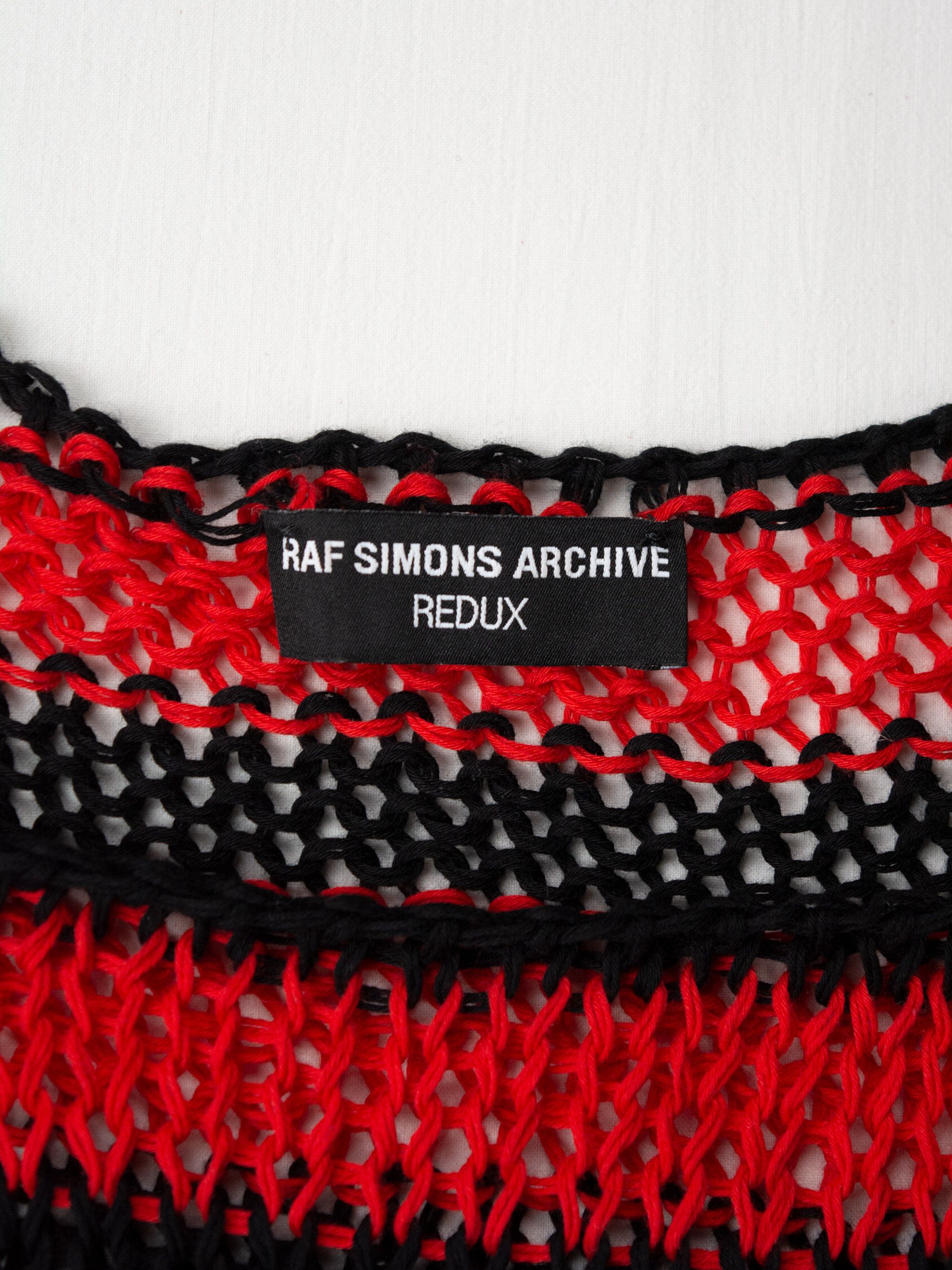 Raf Simons Archive Redux (2021) - AW97 Striped Open Knit Cotton Sweater Size US M / EU 48-50 / 2 - 4 Thumbnail