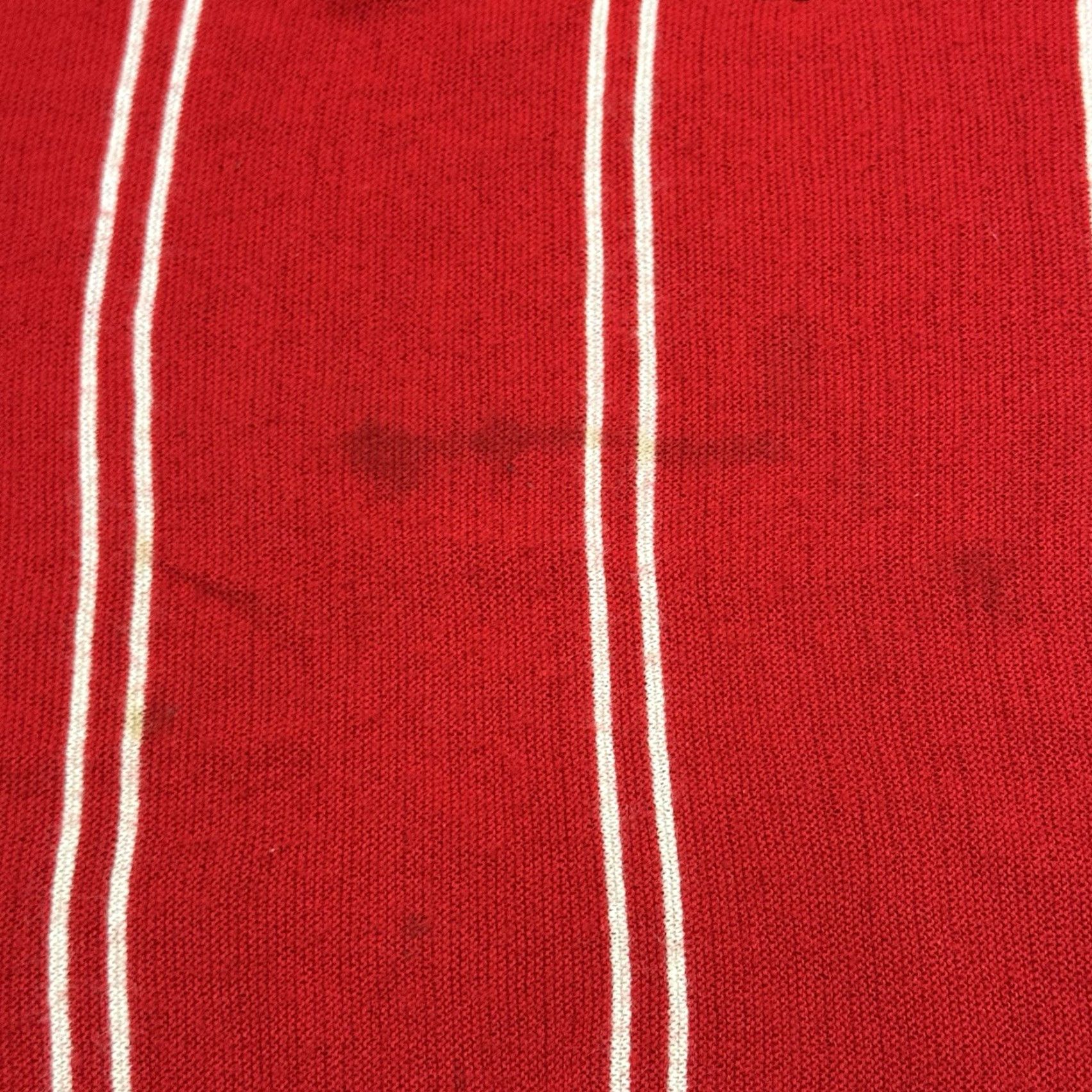 Lacoste Vintage 80s Lacoste Mens Sweater XL Red White Striped V-Neck Pullover All Seasons Size US XL / EU 56 / 4 - 4 Thumbnail