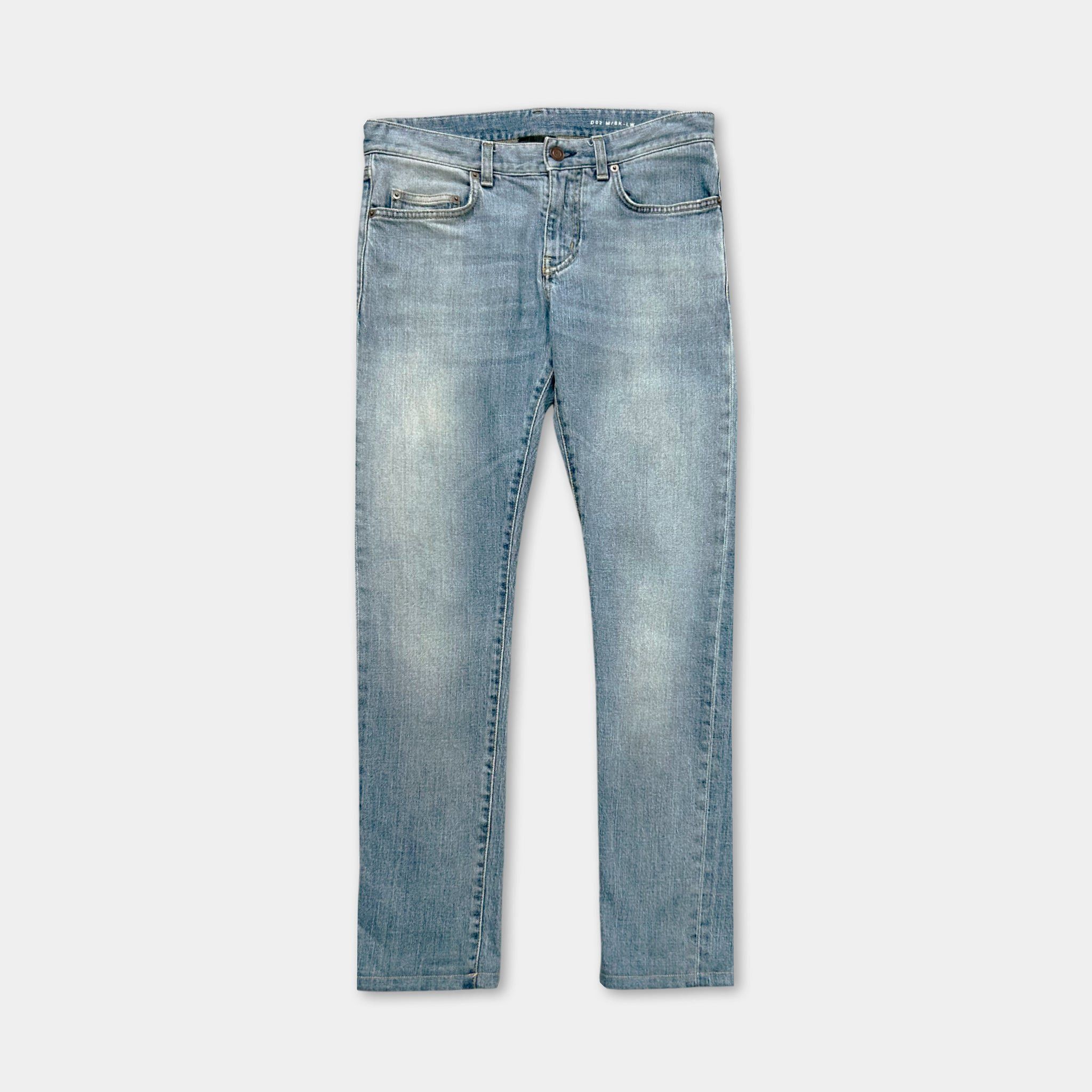 Saint Laurent Paris Saint Laurent Classic Light Blue Denim Skinny Jeans Size US 31 - 1 Thumbnail