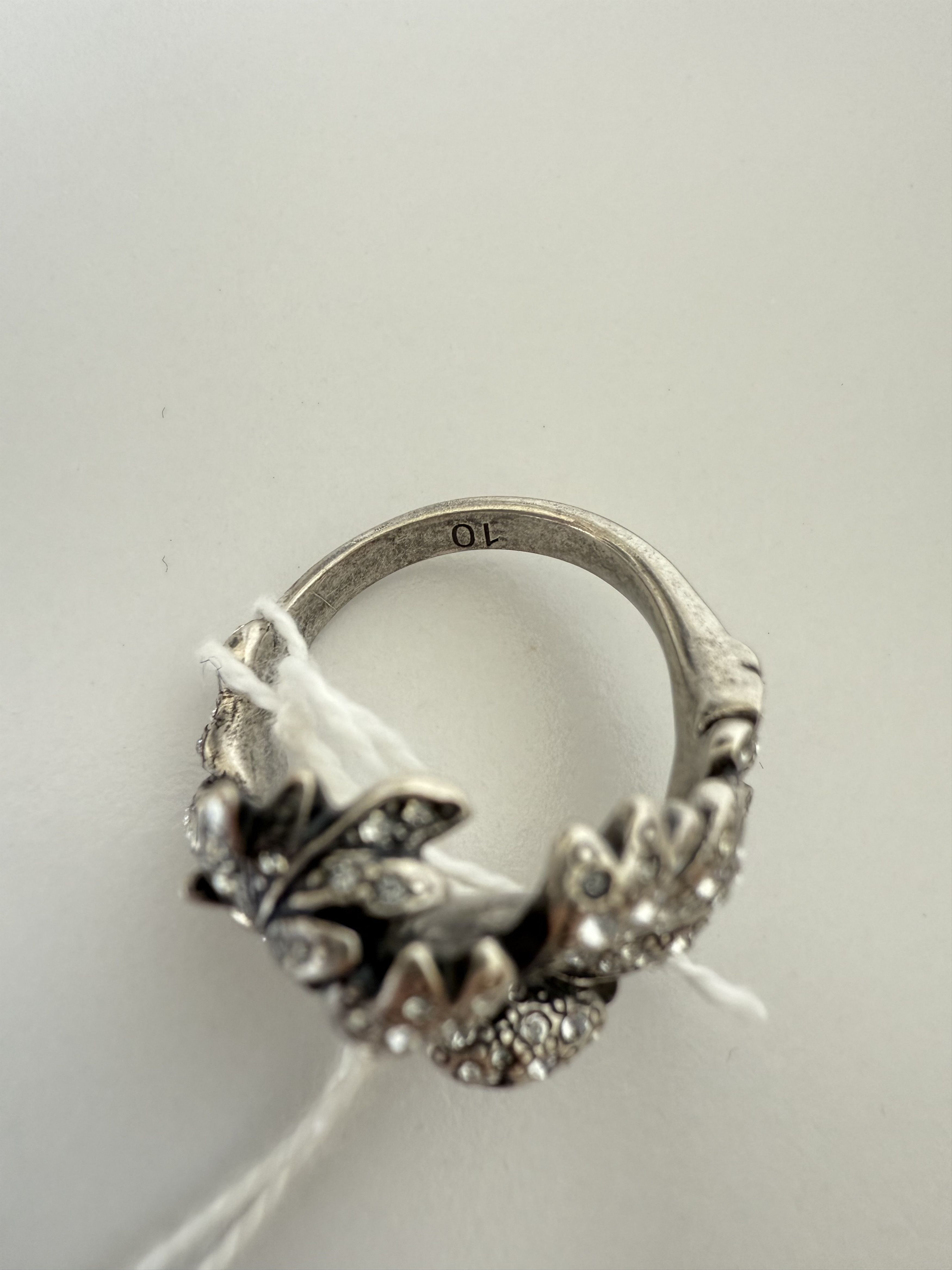 Saint Laurent Paris Saint Laurent Rhinestone Flower RIng in Metal Size ONE SIZE - 6 Thumbnail