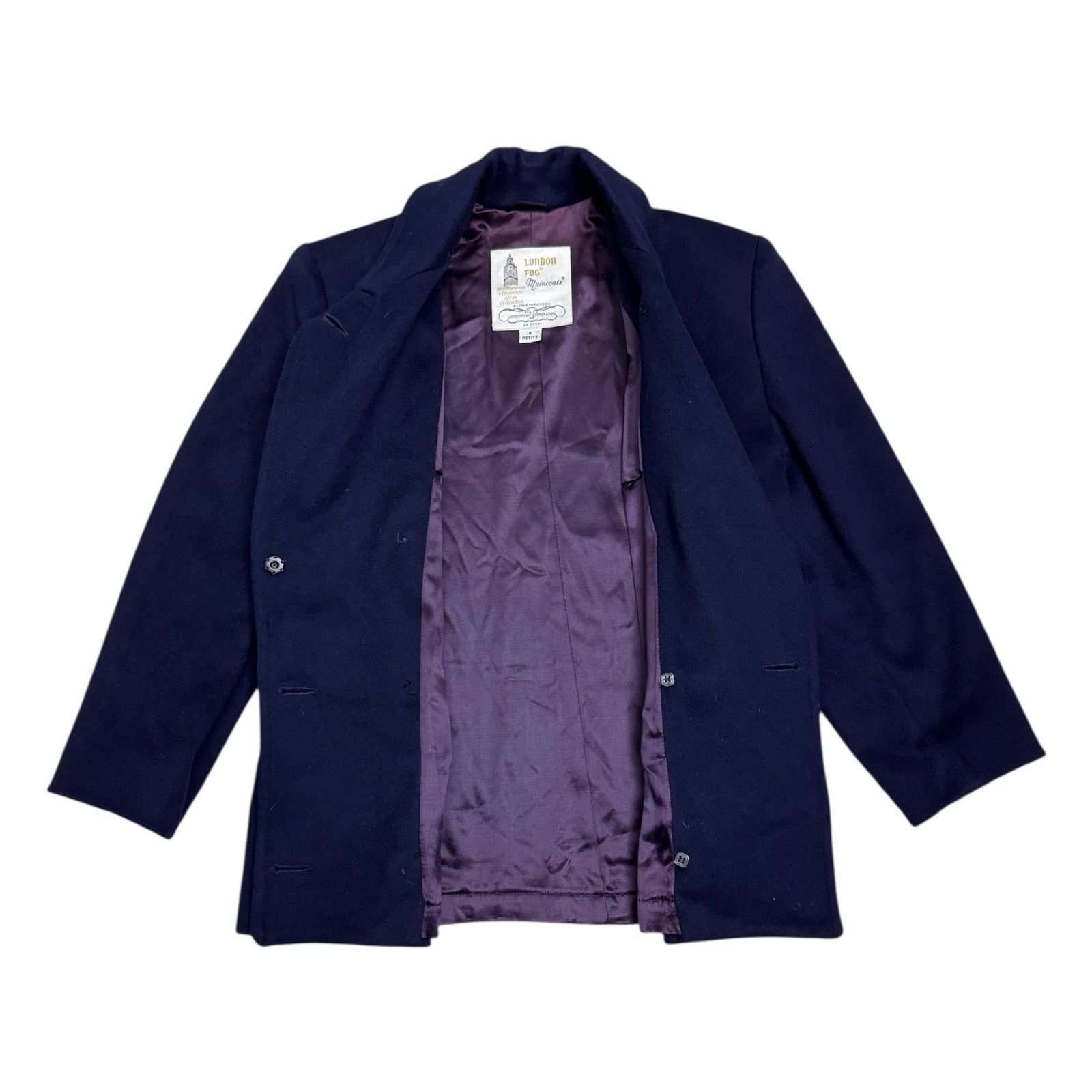London Fog LONDON FOG Maincoats Vintage Winter Pea Coat 6 Petite Size M / US 6-8 / IT 42-44 - 2 Thumbnail