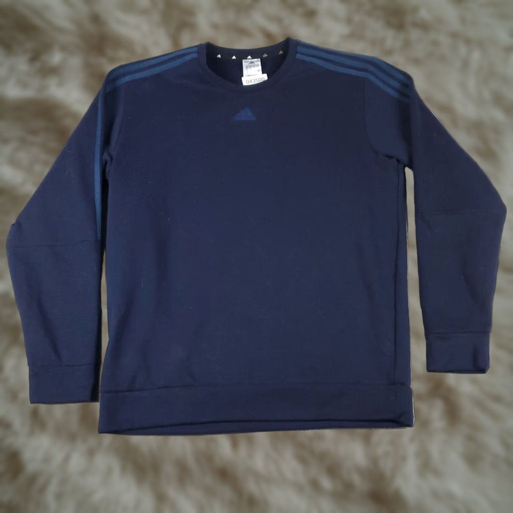 Adidas Adidas Mens Large Blue Logo Casual Pullover Sweatshirt Size US L / EU 52-54 / 3 - 1 Thumbnail