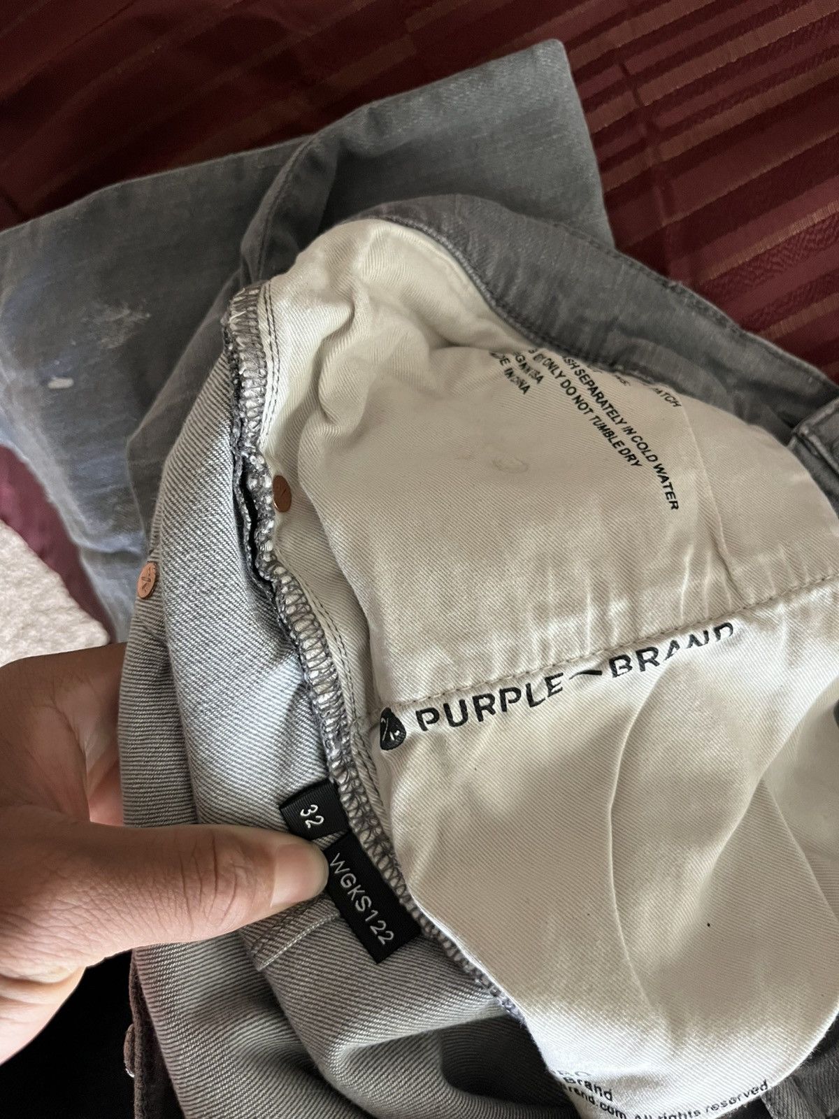 Purple Brand Purple Brand P001 Slim Fit Gray Paint Splatter Jeans Size 32 Size US 32 / EU 48 - 1 Thumbnail