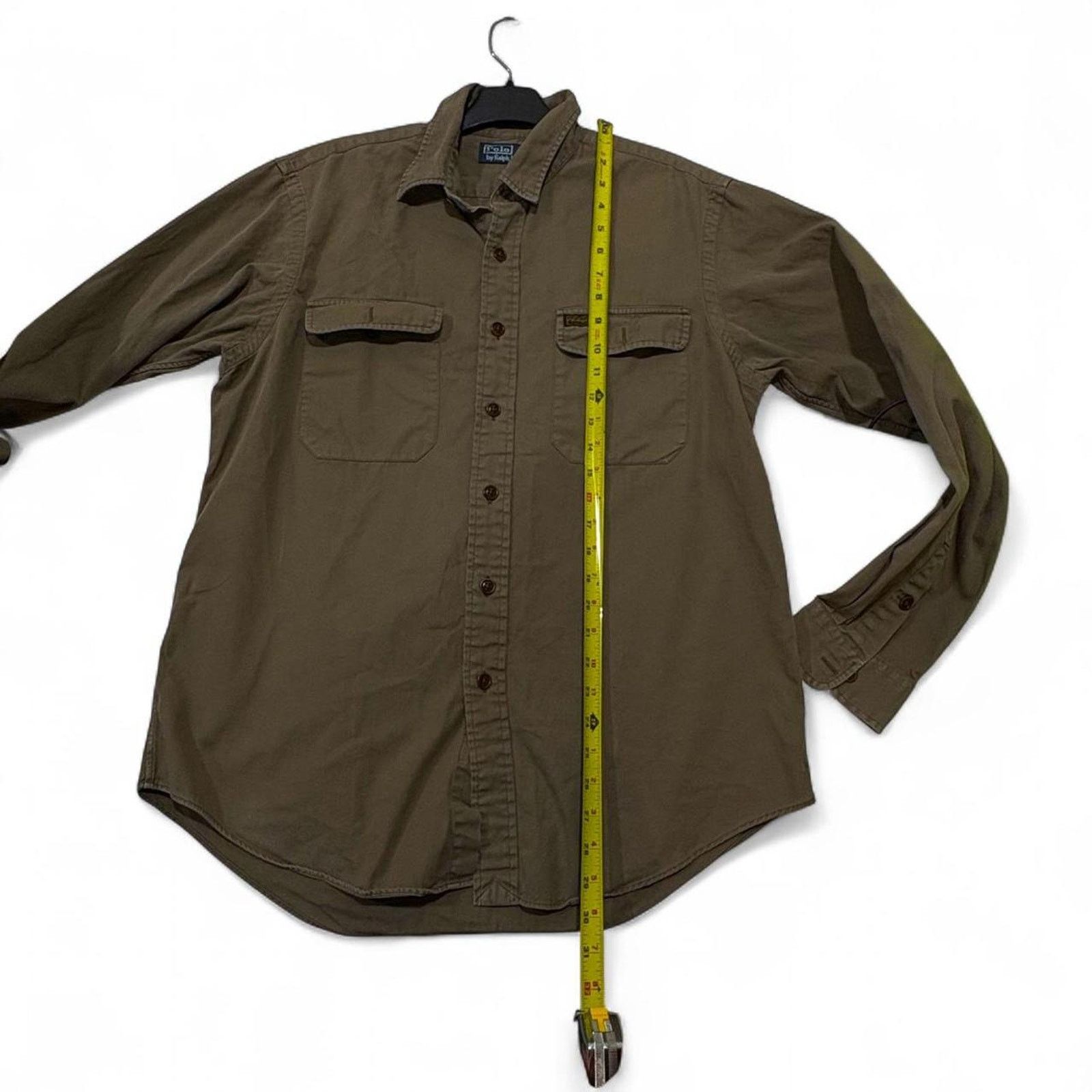 Polo Ralph Lauren Vintage polo ralph lauren khaki double pocket button shirt L Size US L / EU 52-54 / 3 - 6 Thumbnail