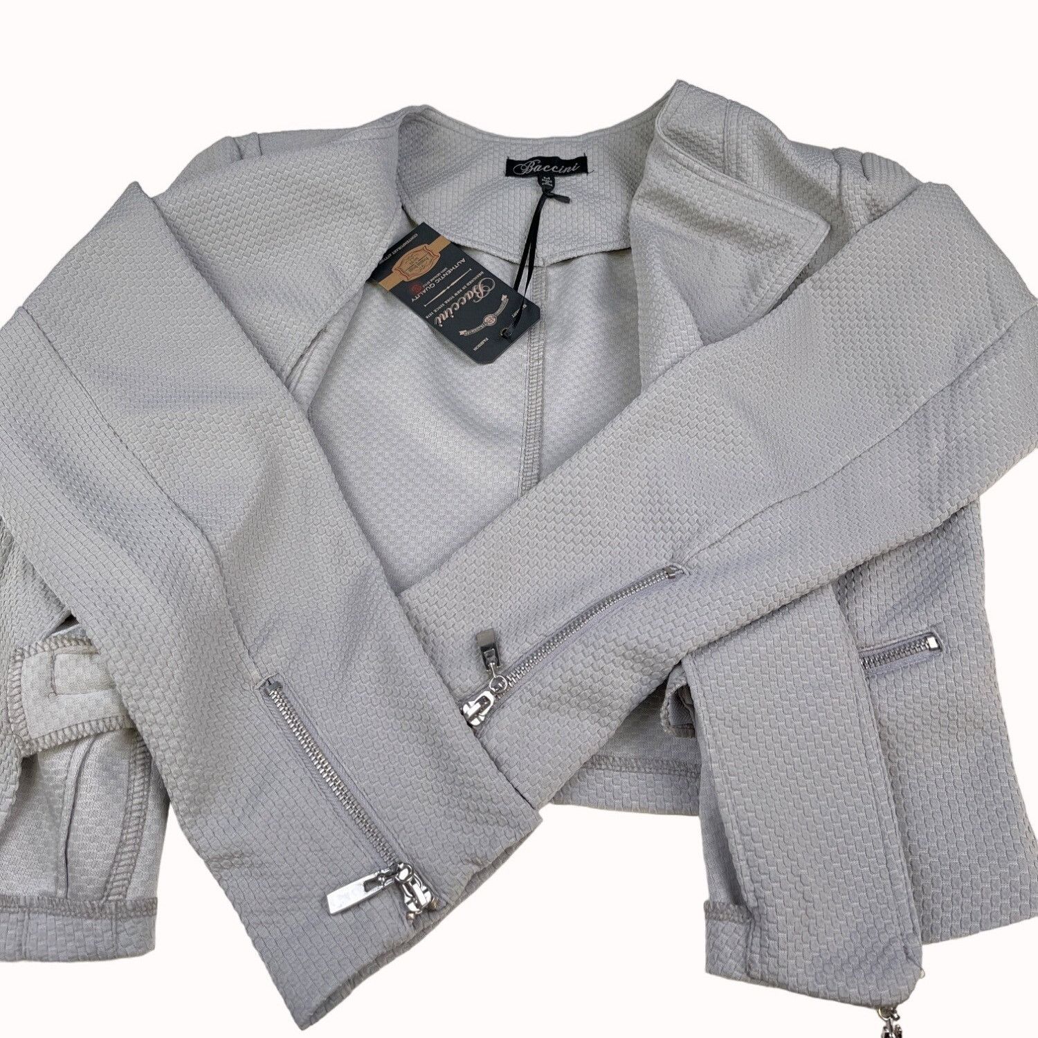 Other Baccini Women's Grey Jacket/Lightweight Size M SKU 5277 Size M / US 6-8 / IT 42-44 - 4 Thumbnail