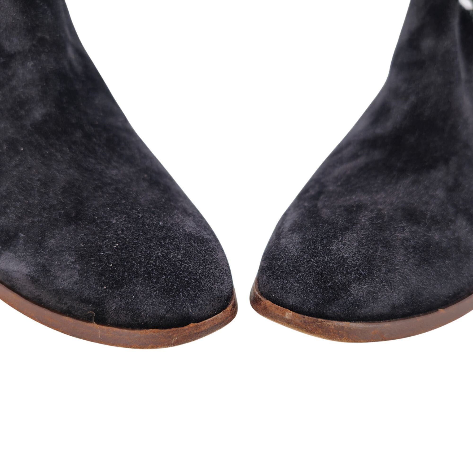 Tod's Tod's Italy Tex Black Suede Ankle Booties Womens 6.5 Chunky Size US 6.5 / IT 36.5 - 7 Thumbnail