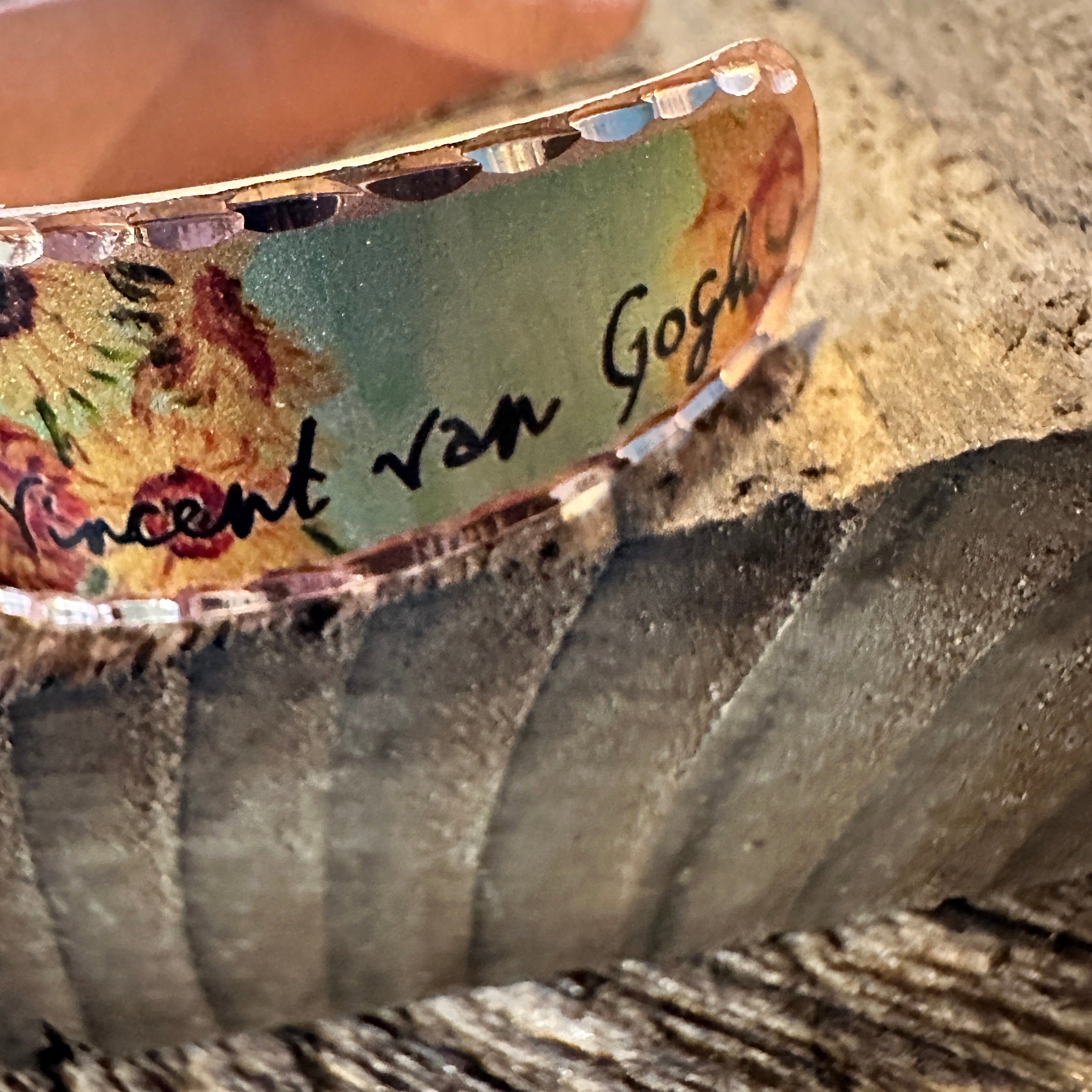 Other Handmade Boho Copper Wide Cuff Bracelet, Diamond Cut Van Gog Size ONE SIZE - 4 Thumbnail