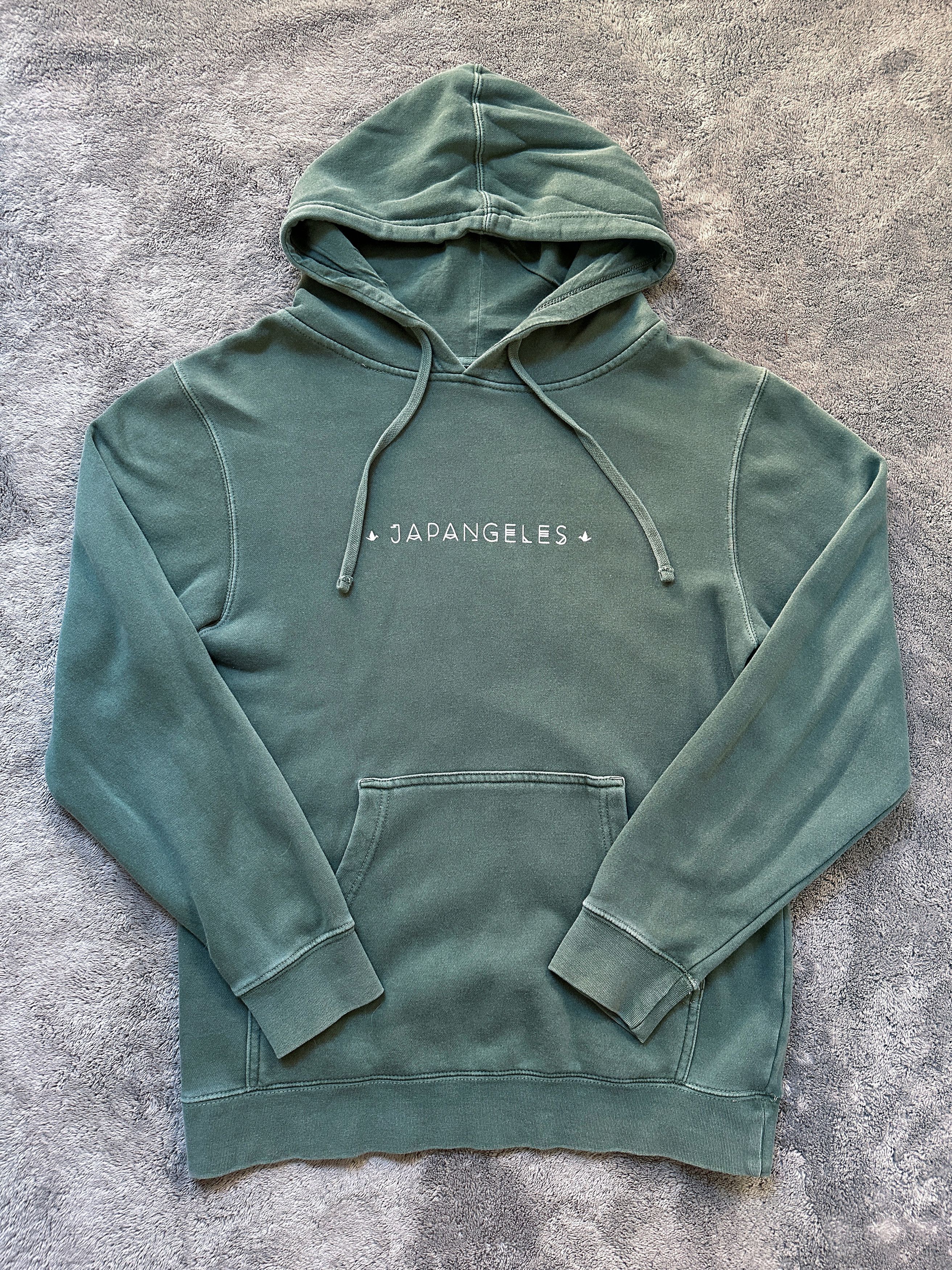 Japanese Brand Japangeles Pigment Dye Hoodie - Green Size US M / EU 48-50 / 2 - 1 Thumbnail