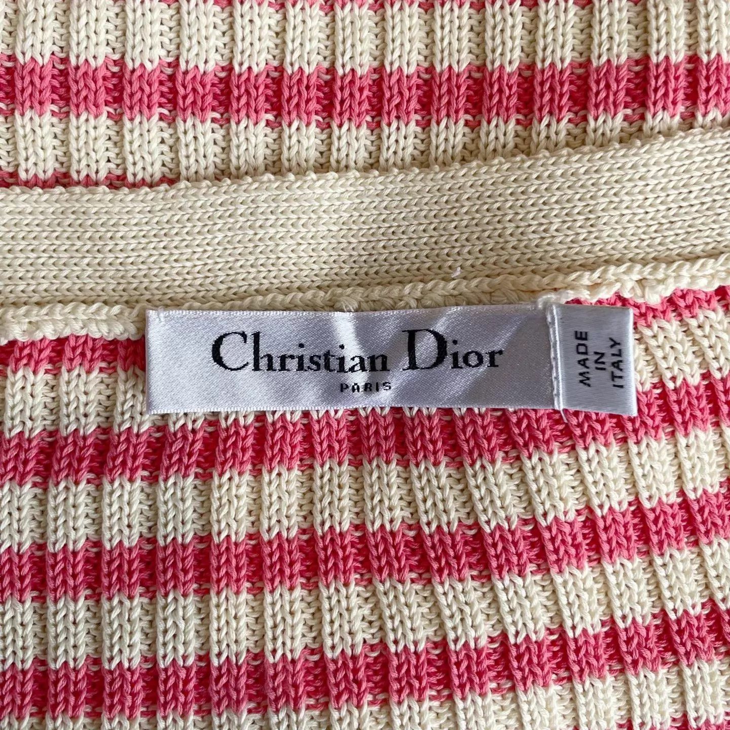 Dior DIOR Women's Striped Colorblock Candy Pink Knit Cami Size 40 Size M / US 6-8 / IT 42-44 - 6 Thumbnail