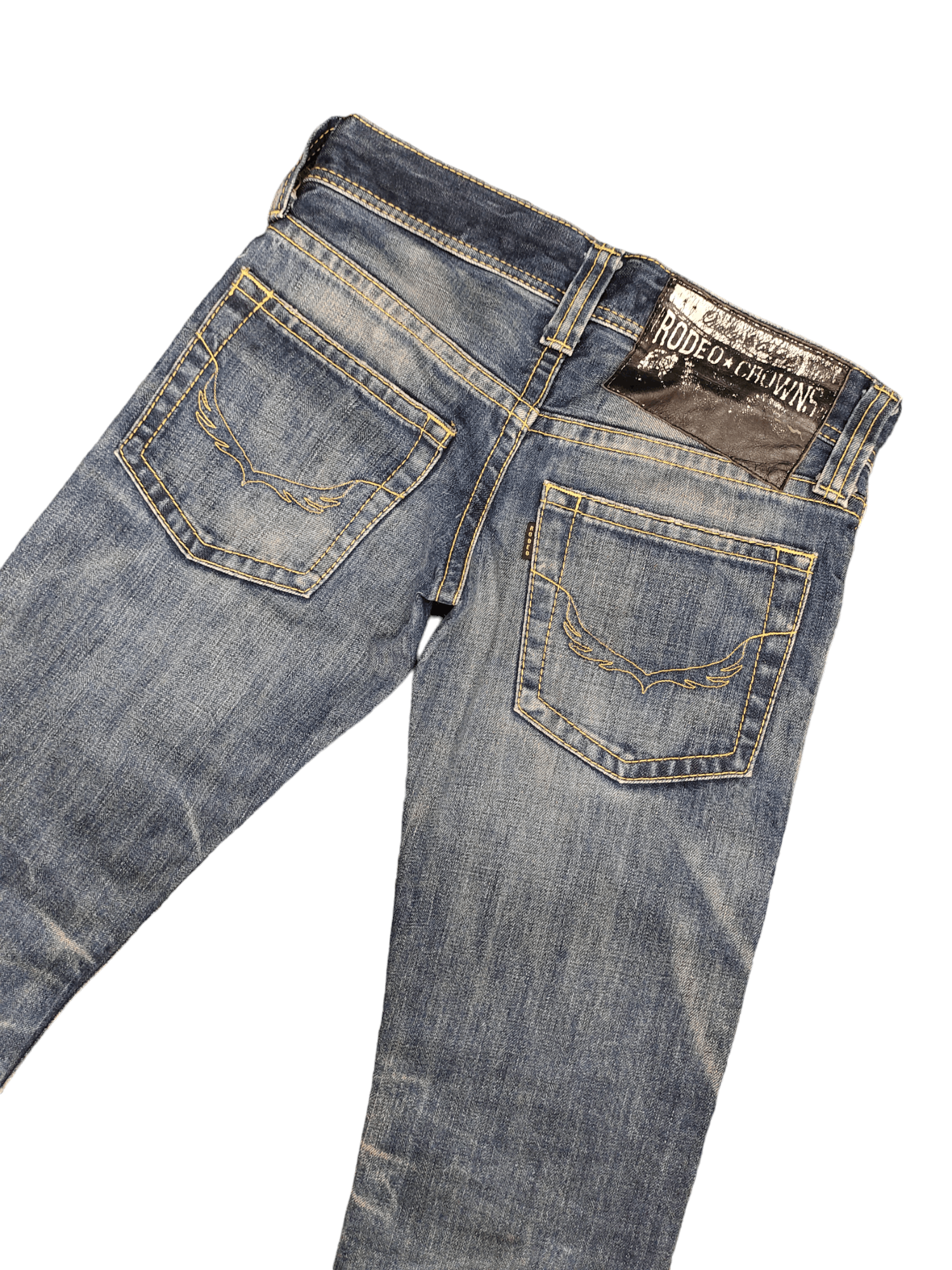 If Six Was Nine Flare Jeans Rodeo Crowns Spiral Cut Faded Low Rise Boot Cut Size US 27 - 14 Thumbnail