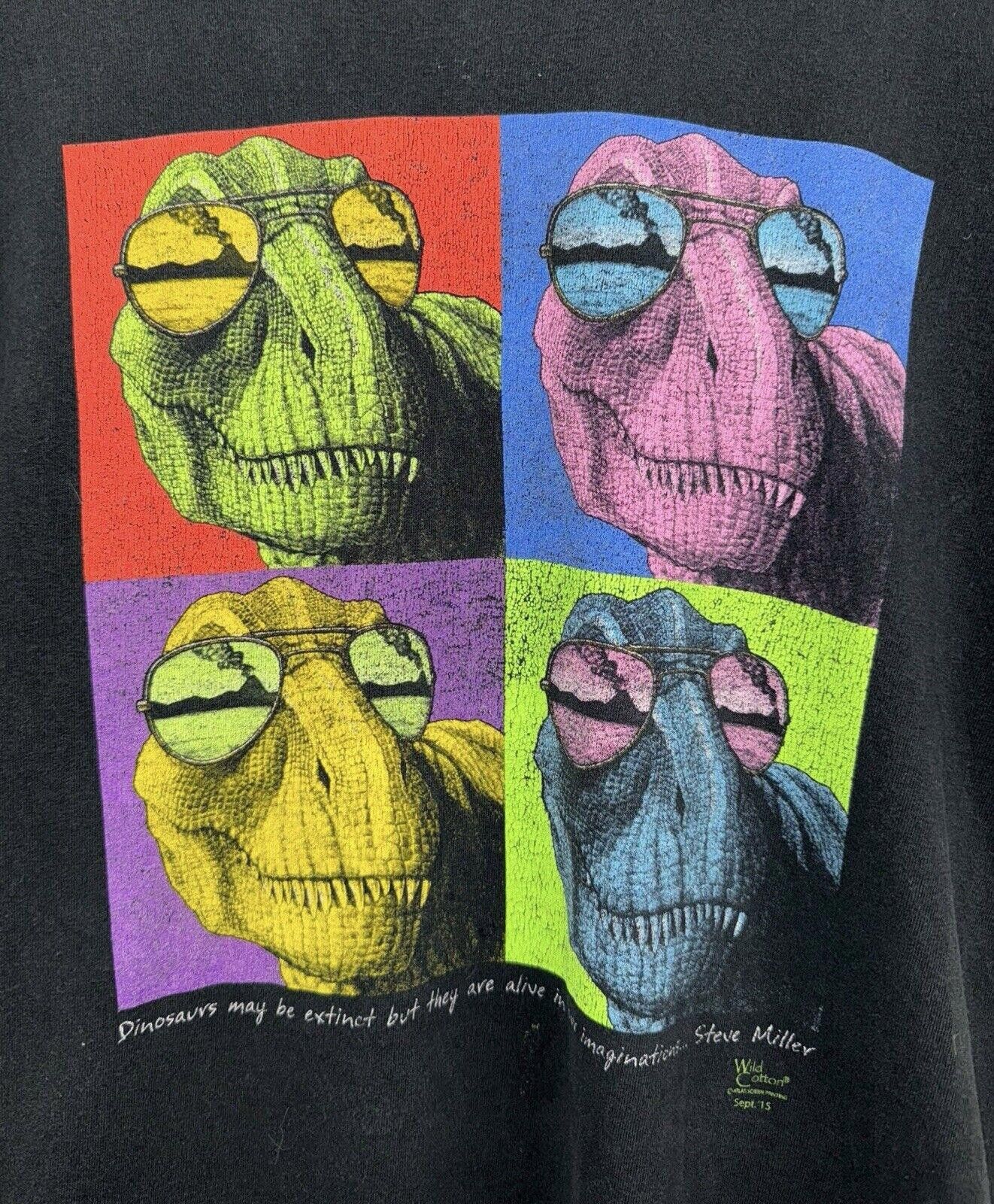 Designer VTG Steve Miller Warhol Style Dinosaur Band Art T Shirt L Size US L / EU 52-54 / 3 - 2 Thumbnail