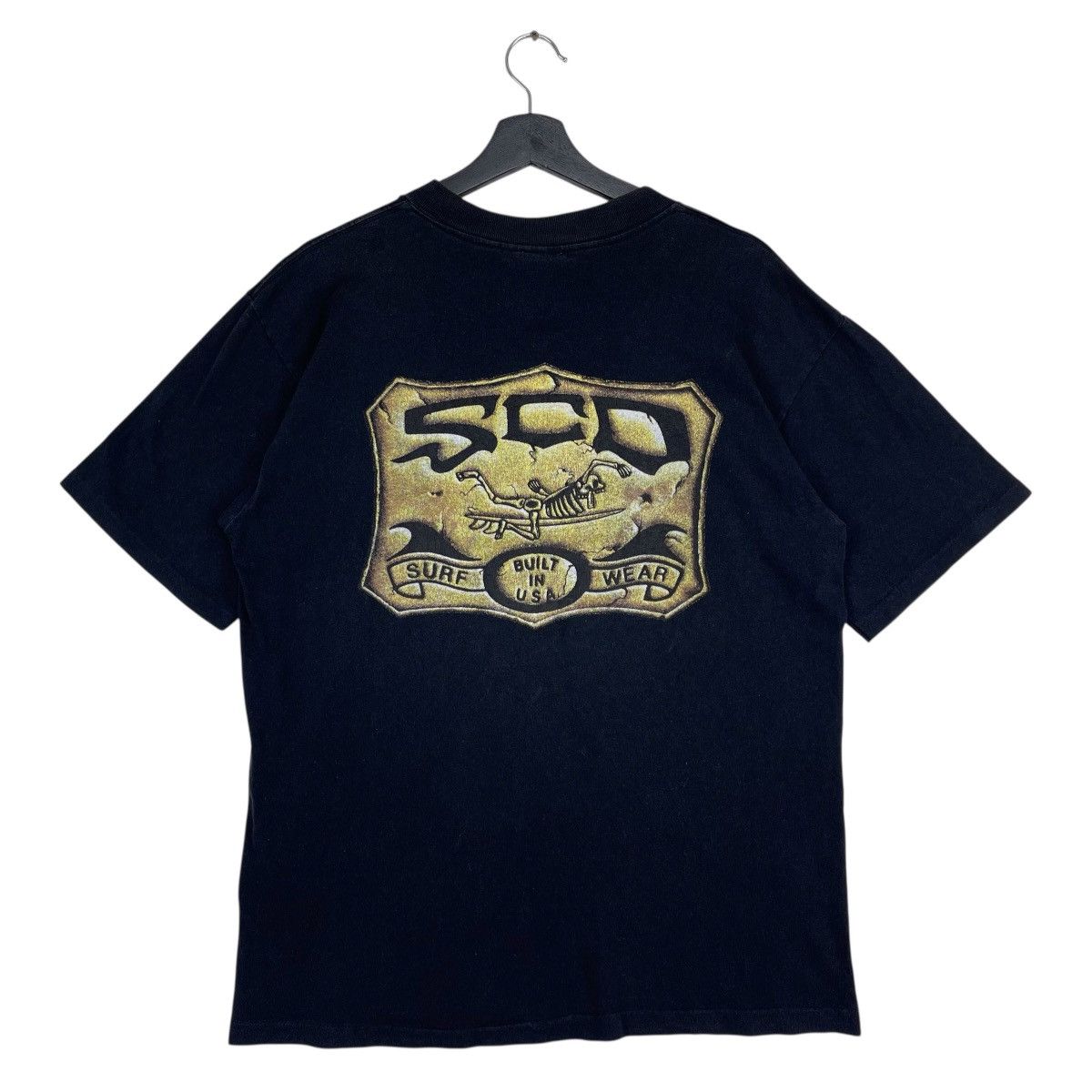 Vintage 90’s SCD Skull Surfing Logo Shirt Size US M / EU 48-50 / 2 - 1 Thumbnail