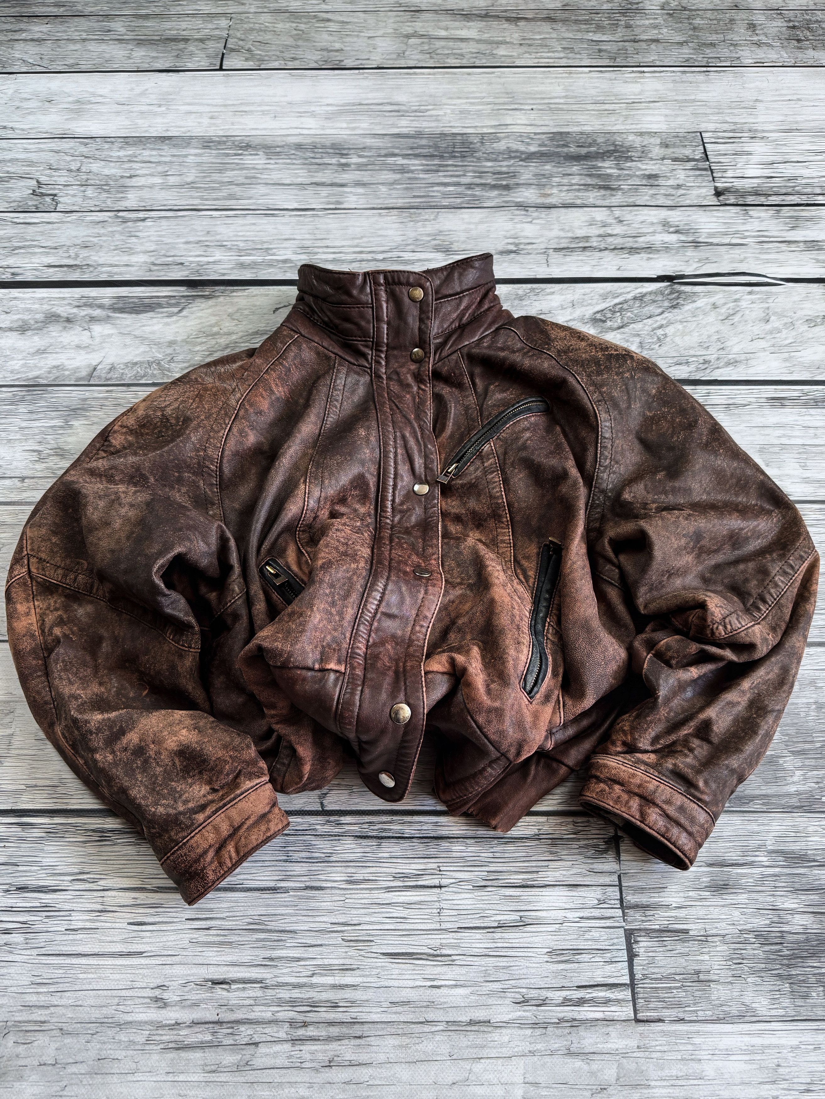 Japanese Brand VINTAGE KAPITAL AVIREX STYLE MA-1 BOMBER LEATHER