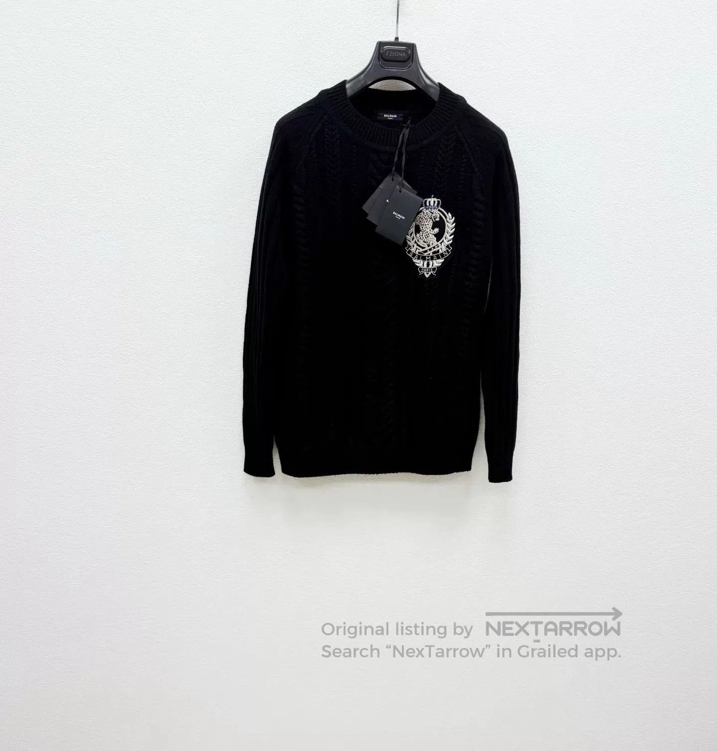 Balmain Balmain Heavy Embroidered Wool Cashmere Sweater. Size US M / EU 48-50 / 2 - 1 Thumbnail