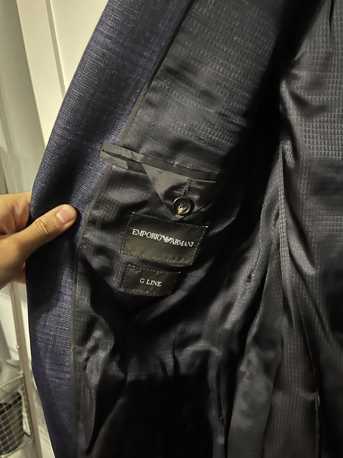 Emporio Armani Textured Travel Suit Jacket Size 42R - 3 Thumbnail
