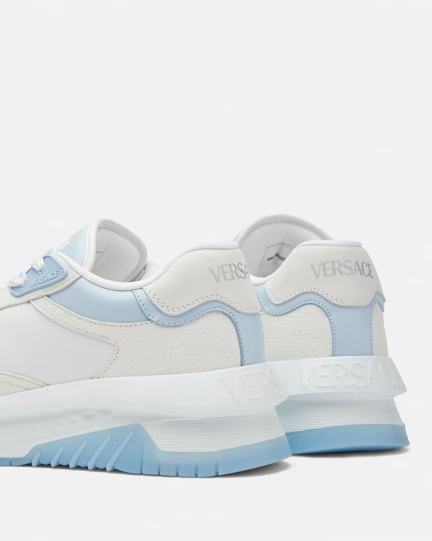 Versace o1s22i1n1224 Odiessea Sneakers in White/Light Blue Size US 8 / EU 41 - 5 Thumbnail