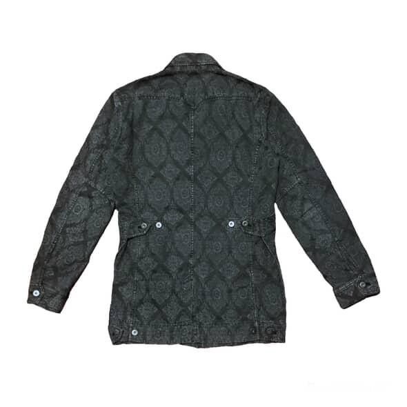 90s FINAL HOME Floral Paisley Layered Denim Jacket