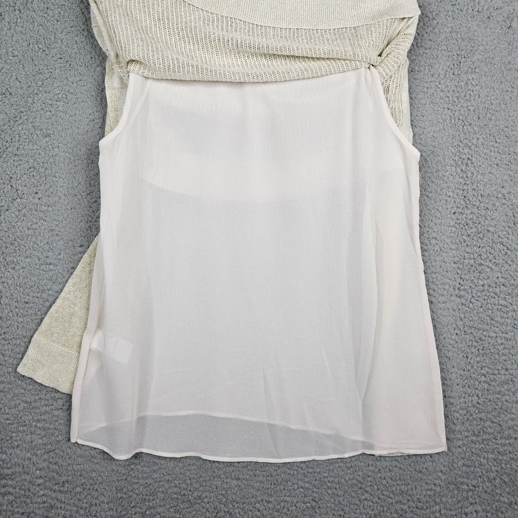 Lucky Brand Lucky Brand Women's V-neck Gold Shimmer Knit Blouse Size S P NEW Size S / US 4 / IT 40 - 4 Thumbnail