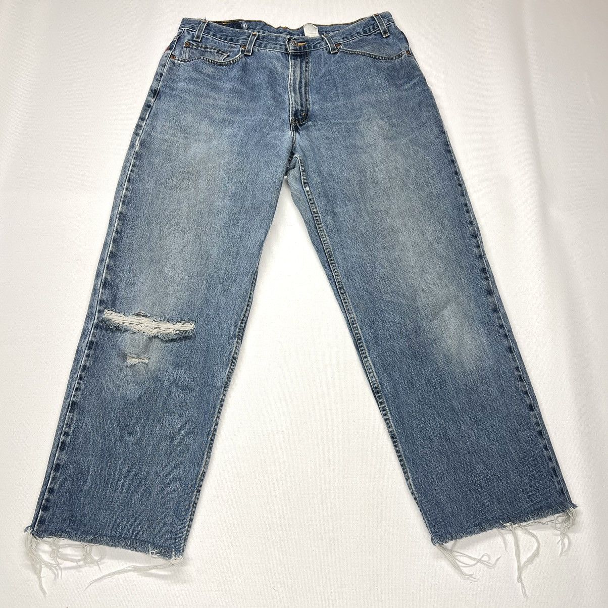 Levi's × Vintage VTG Levis 550 Jeans Blue Cropped Relaxed Fit Denim Baggy Size US 38 / EU 54 - 1 Thumbnail